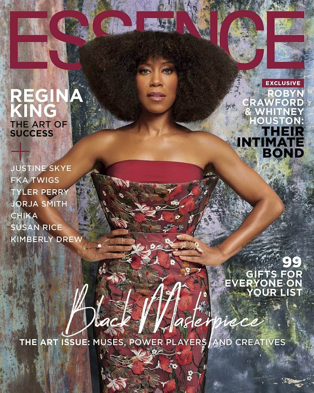 レジーナ・キングのインスタグラム：「Thank you @essence for including me in your #BlackMasterpiece issue. Photographed by my cousin @jdthecombo & interview with my Sisterfriend @reginarrobertson Glam Slam @waymanandmicah @makeupbylatrice @larryjarahsims @jackiecocolee」