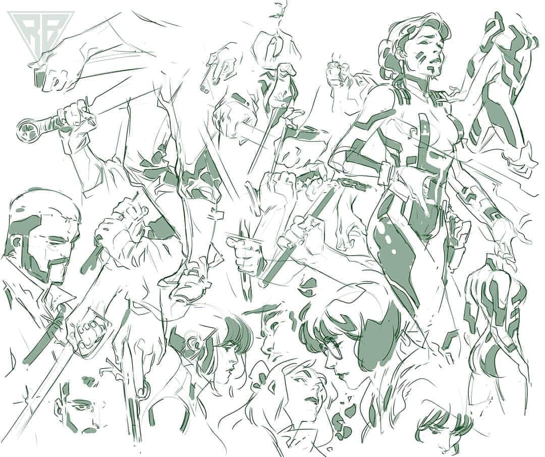 RB Silvaのインスタグラム：「Random drawings 02.」