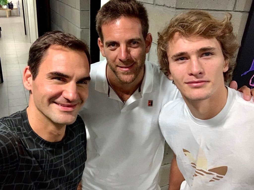 ロジャー・フェデラーのインスタグラム：「Great to see the legend🇦🇷」