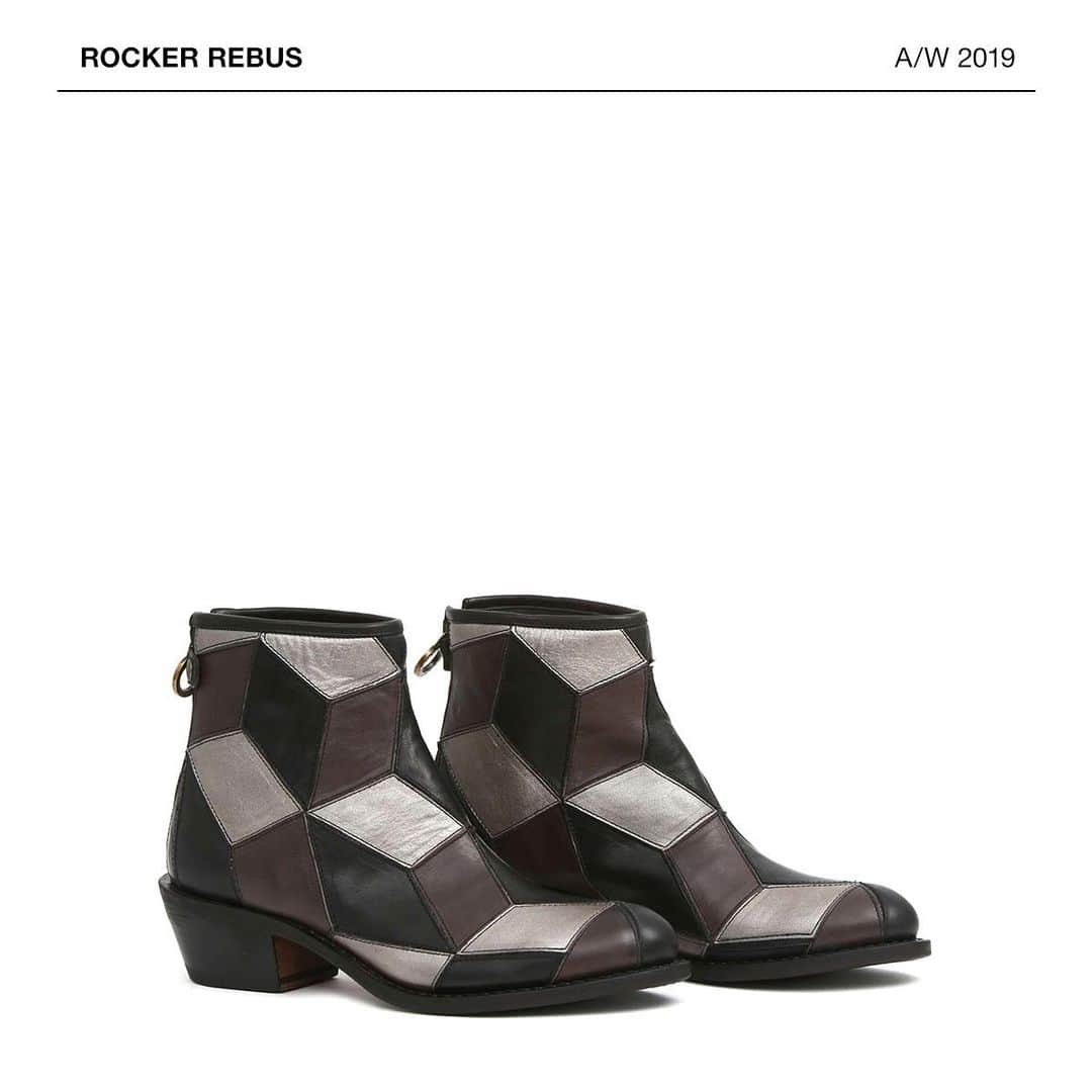 フィオレンティーニベーカーさんのインスタグラム写真 - (フィオレンティーニベーカーInstagram)「Attention to detail. Ankle boots with #unique #patchwork #design. #Rocker #Rebus #boots #Goodyear #construction #fiorentinibaker #madeinitaly #aw19」11月21日 7時48分 - fiorentinibaker