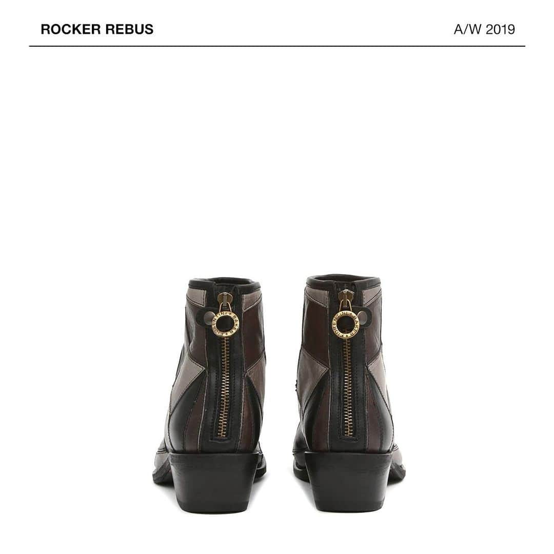フィオレンティーニベーカーさんのインスタグラム写真 - (フィオレンティーニベーカーInstagram)「Attention to detail. Ankle boots with #unique #patchwork #design. #Rocker #Rebus #boots #Goodyear #construction #fiorentinibaker #madeinitaly #aw19」11月21日 7時48分 - fiorentinibaker