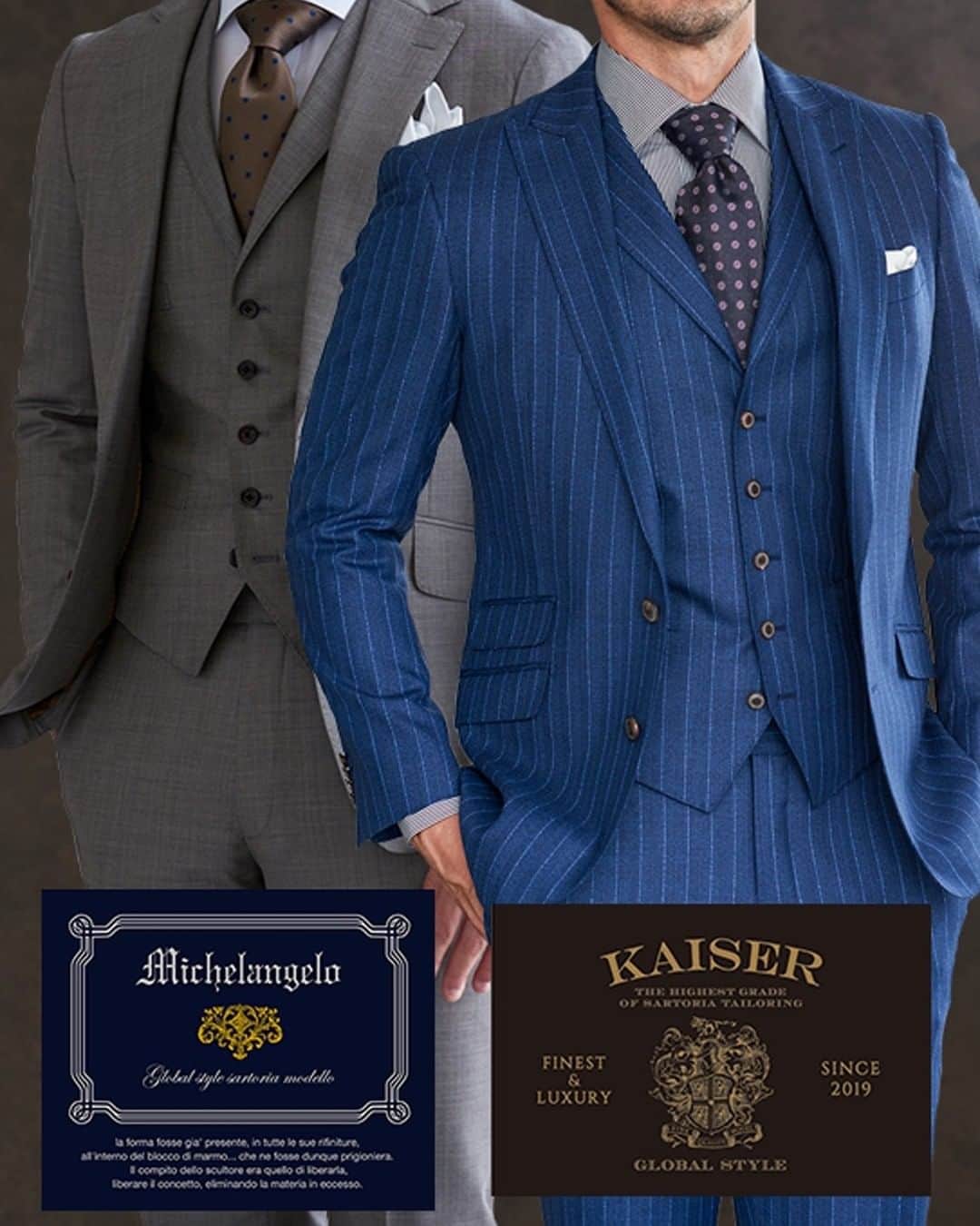 Global Style（グローバルスタイル）さんのインスタグラム写真 - (Global Style（グローバルスタイル）Instagram)「《12月1日まで！》最高峰オーダースーツ「サルトリア仕立て」フェア✨ グローバルスタイルの誇るハイグレード仕立ての高級オーダースーツモデル。 新しく登場した「KAISER」モデルは大変ご好評いただいております。スーツの常識を覆す着心地。サルトリア仕立てのモデルでお仕立ていただくと1万円分のアップグレード特典をお付けしております。 ※カイザーは「銀座新本店」「銀座本店・本館＆新館」「丸の内本店」の4店舗のみのお取り扱いです ⇒ @globalstyle_jp * #globalstyle #グローバルスタイル #ginzaglobalstyle #スーツ #スーツスタイル #オーダースーツ #オーダーシャツ #今日のコーデ #スーツコーデ #スーツ着こなし #スーツ好き #ネクタイ #ポケットチーフ #紳士服 #着こなし #テーラー #裏地 #ボタン #秋モノ新作 #スーツ生地 #Zegna #Loropiana #REDA #CANONICO #ゼニア #ロロピアーナ #レダ #カノニコ」11月21日 12時00分 - globalstyle_jp
