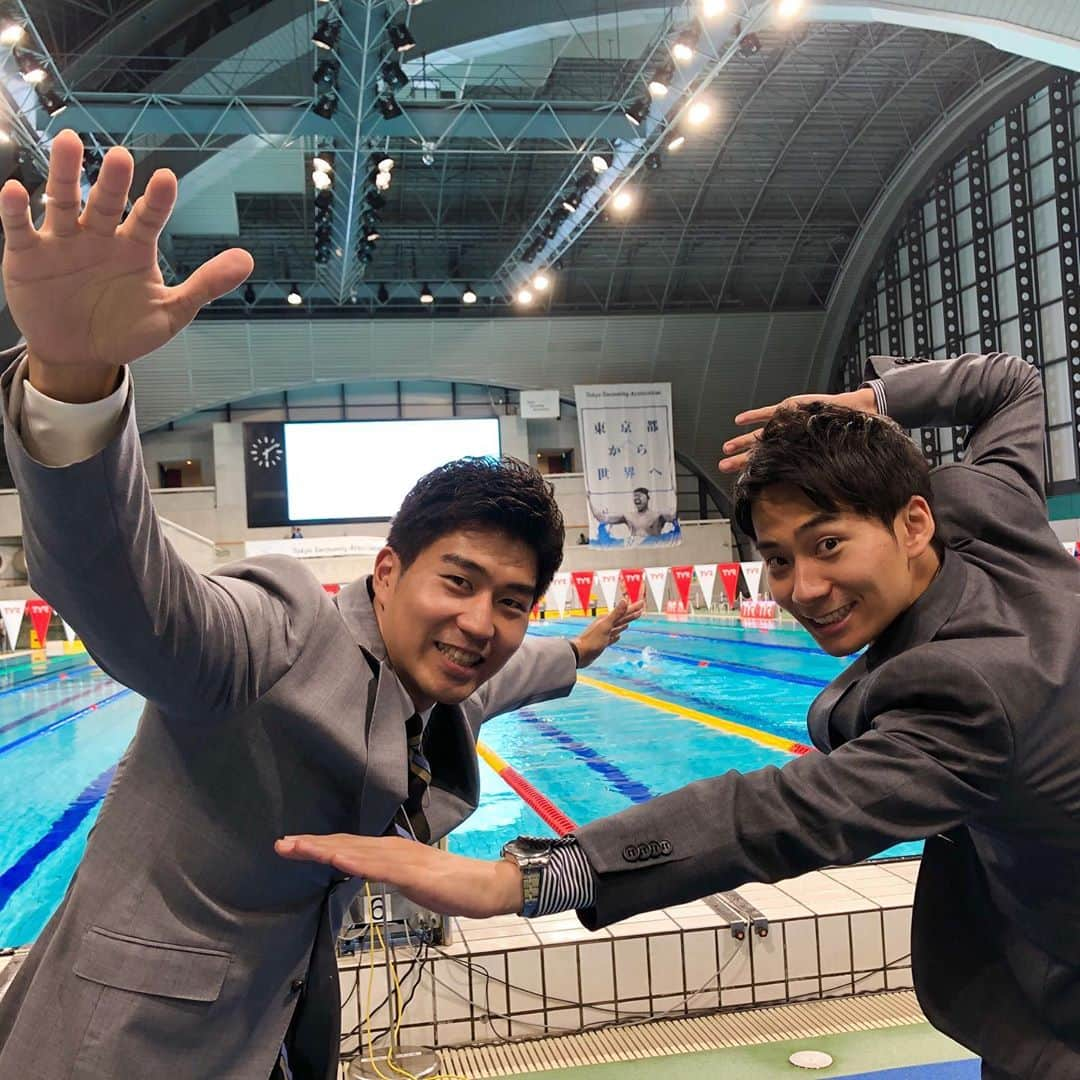 内野泰輔さんのインスタグラム写真 - (内野泰輔Instagram)「今日から競泳のTOKYO OPEN 2019始まりました！  今湊アナはクロール 私はバタフライをイメージ  肩が上がらない…  #競泳 #tokyoopen2019 #東京オープン #swimming  #フジテレビ  #フジテレビアナウンサー  #今湊敬樹 アナ #内野泰輔」11月21日 19時51分 - taisuke_uchino