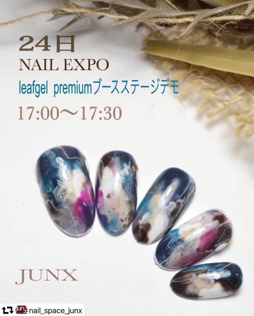 LEAFGEL PREMIUMさんのインスタグラム写真 - (LEAFGEL PREMIUMInstagram)「. 💅東京ネイルエキスポ2019💅 . NAIL SPACE JUNX 佐藤淳子先生 @nail_space_junx のスケジュール&アートはこちら💖💖 . スワイプで当日のアートが見れますので、ぜひチェックしてくださいね😆❣️ . repost @nail_space_junx ・・・ NAIL EXPO2019  今年も @leafgel_premium ブースステージでデモをさせて頂きます  2日間4回のステージと 2日目にはＴＡＴスペシャルステージもあります✨  24日　12:30〜13:00 leopard2019  今年もレオパード大人気です  発売中の @nailvenus_magazine  のdesignをより簡単にわかりやすく解説、又、写真のサブアートのレオパードと2種類を披露させて頂きます  今すぐサロンワークに使えるdesignですので是非リーフジェルブースへお越し下さい！！ #nailexpo2019 #nailexpo  #ネイルエキスポ2019 #ネイルエキスポ#ネイリスト募集  #アイリスト募集 #神戸ネイル #leafgelpremium  #nail #nails #nailart #naildesign  #gelnails #gel#リーフジェル #リーフジェルプレミアム  #leafgel  #ネイル#ネイルデザイン #美甲#光療美甲#네일 #オトナネイル#フィルイン #ジュンクス #junx#nailspacejunx #小野市ネイルサロン  #神戸ネイルサロン  #佐藤淳子」11月21日 14時59分 - leafgel_premium