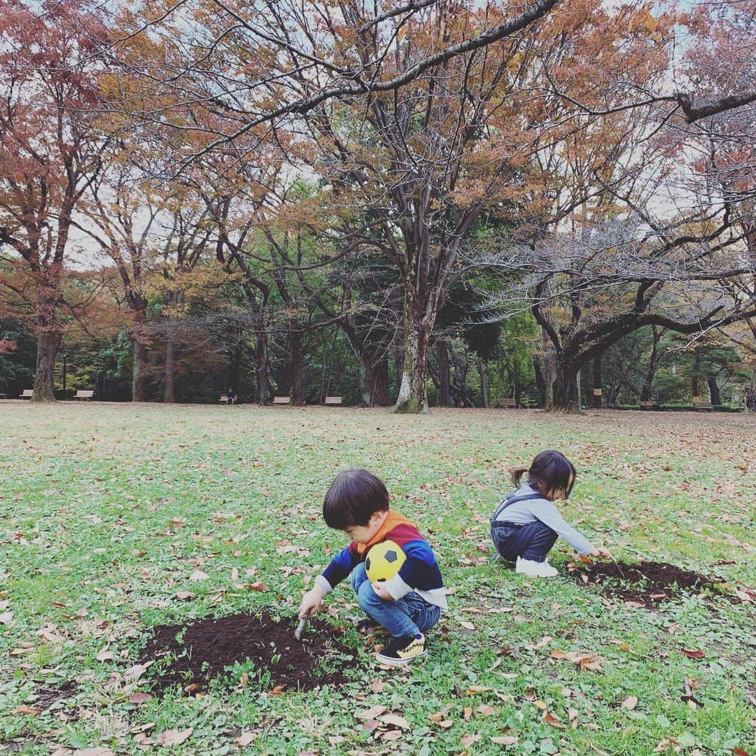 安田美沙子さんのインスタグラム写真 - (安田美沙子Instagram)「色んなことをしたくなる、土遊びも実験❤️ 息子、自分のボールがあるのに、お友達のボールが欲しくなって泣き叫ぶ。笑 いじけてクネクネ男。デートみたいな2人、いつまでも仲良しでいれますよーに😊✨ . . . #instagood #park #yoyogipark  #friends #soccer #play  #love #fall #30months」11月21日 21時00分 - yasuda_misako