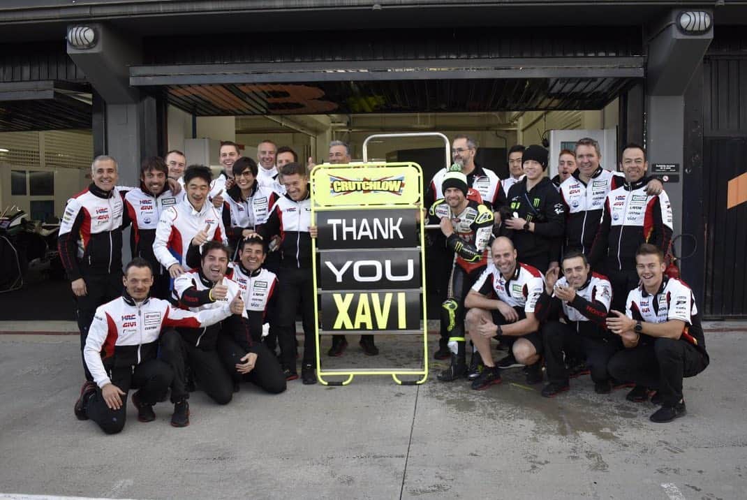 カル・クラッチローのインスタグラム：「Thank you Xavi. One of my very loyal mechanics @xavilcr is moving on to HRC new WSBK programme. Good luck, enjoy it my friend and thank you for everything !!!」