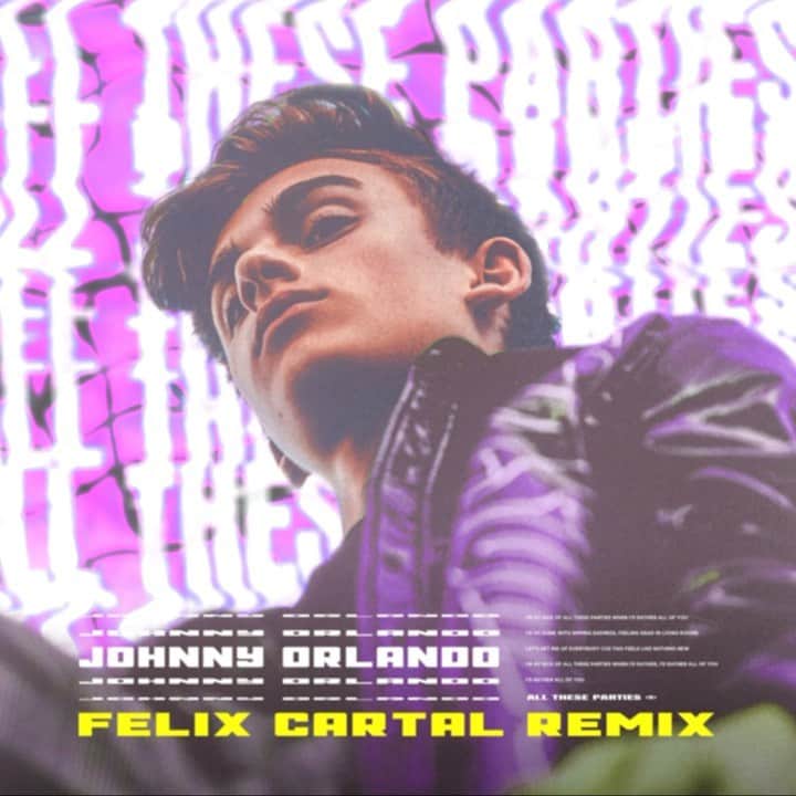 ジョニー・オーランドのインスタグラム：「my favourite remix of all time. props to the man @felixcartal for killing this🚀#AllTheseParties remix out now!」