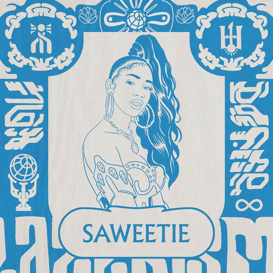 メジャー・レーザーのインスタグラム：「ice princess hailing from the bay area @saweetie」