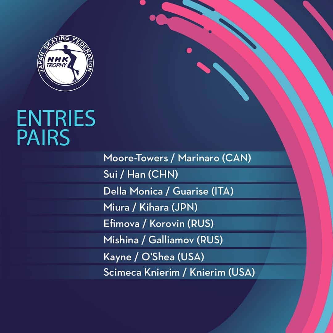 ISUグランプリシリーズさんのインスタグラム写真 - (ISUグランプリシリーズInstagram)「Here they are, the final competitors of the Grand Prix season! Give these Pairs a follow!  #GPFigure #FigureSkating」11月22日 7時03分 - isufigureskating_x