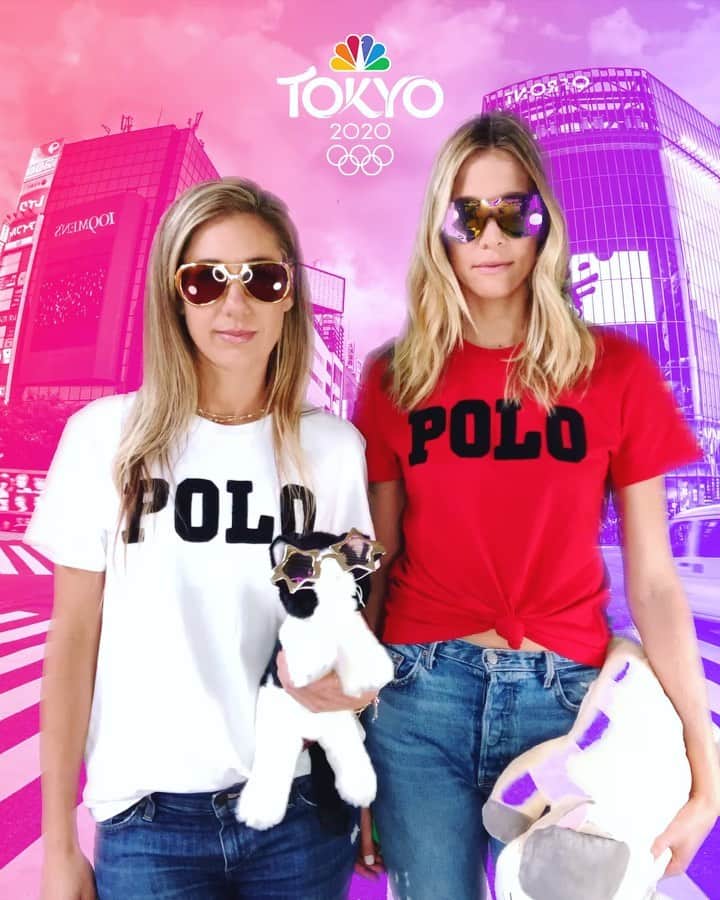 エイプリル・ロスのインスタグラム：「Just a coupla cool cat ladies making their way to Tokyo 😹🤣 ⠀⠀ *Read also: When the delirium hit at @nbcolympics promo day 🤪 (more in my story!)」
