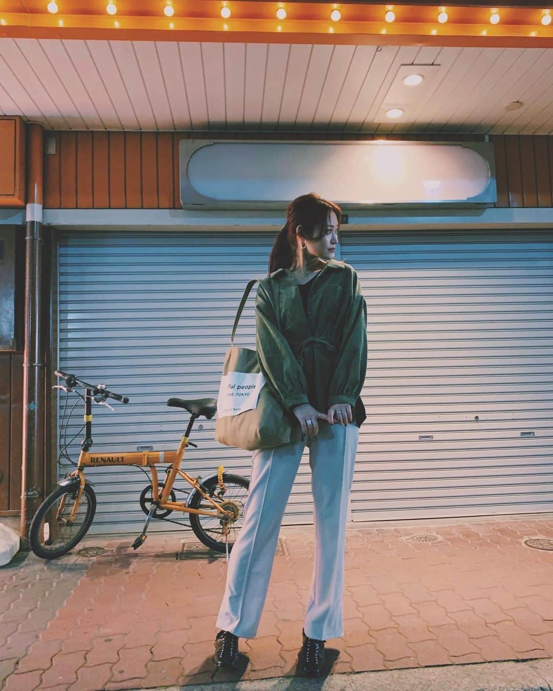 minan (lyrical school)のインスタグラム：「もうすぐ！﻿ よみうりランド らんらんホールのライブ、明後日だ~🎠﻿ ﻿ この写真は11月上旬に撮ったので、今はもうこれじゃ寒くなっちゃったね ❄︎❄︎﻿ ﻿ #ootd #私服 #selectmoca﻿」