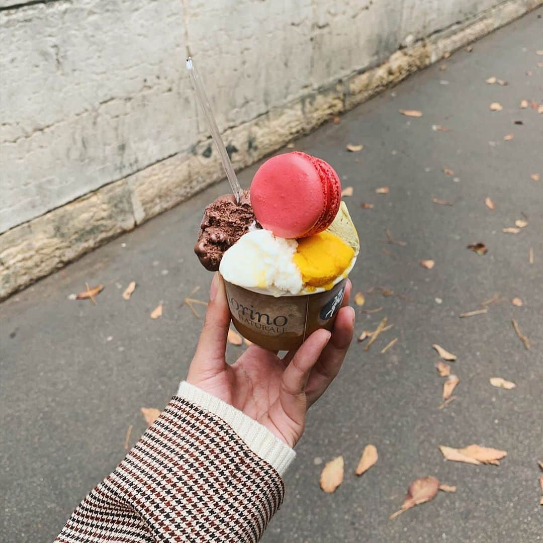 足立沙織さんのインスタグラム写真 - (足立沙織Instagram)「おすすめのジェラート屋さん🍨﻿ ﻿ カップの大きさ選んだら何種類でも味をのせていいっていう贅沢なジェラート！﻿ 味も濃厚ですごい美味しいし、とにかく幸﻿ ﻿ ﻿ ﻿ ﻿ ﻿ ﻿ ﻿ ﻿ ﻿ ﻿ #amorino#paris#parisparis#travelphotography#travelgram#parisjetaime#europe#europetravel#europetravel#france🇫🇷#saori__trip」11月22日 23時16分 - sao_ri_17