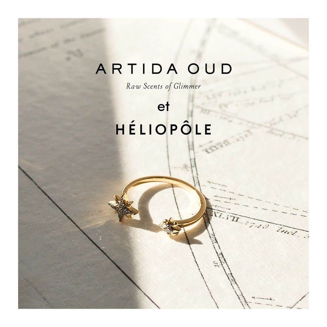 エリオポールのインスタグラム：「. LIMITED STORE “ARTIDA OUD ”11.22.fri.-12.1.sun . . 11.22.fri.-12.1.sun. 代官山 12.5.thu.-12.12.thu. 札幌ステラプレイス 12.19.thu.-12.25.wed. ルミネ横浜 . . オンライン販売を主とし、中間コストを可能な限り除くことで、ハイクオリティな商品を『適正価格』でお届けするジュエリーブランド〈アルティーダ ウード〉。通常はオンラインストアでしか見ることのできないジュエリーを実際にご覧いただける貴重な機会です。 30 周年の4 つめのキーワード “Étoile”（= 星、スター）に合わせて、星をモチーフにした"selene" シリーズを集めました。LIMITED STORE限定のスペシャルなリングも1 型展開いたします。 煌めくコレクションをこの機会にぜひご覧ください。 . 期間中、お買い上げ2万円(税抜)以上の方に月のジュエリートレー、3万円(税抜)以上の方に月と星のジュエリーポーチを先着プレゼント。 ※数に限りがございますのでご了承ください。 . . "selene" HELIOPOLE limited ring [ARTIDA OUD] 14,000yen+tax "constellation" K10YG diamond petit medal necklace [ARTIDA OUD] 20,000yen+tax . . . #HELIOPOLE30eme #HELIOPOLE #heliopole #エリオポール #2019aw #autumnwinter #selectshop #fashion #style #LIMITEDSTORE #期間限定 #ARTIDAOUD」