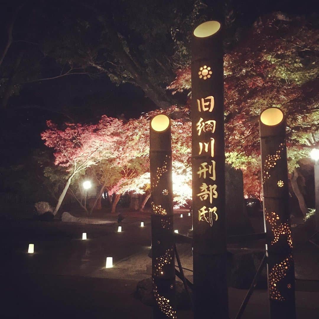 熊本城のインスタグラム：「いよいよ明日から　#旧細川刑部邸 限定開放及び #紅葉 #ライトアップ  熊本地震により閉園しています旧細川刑部邸の期間限定開放と 紅葉のライトアップを明日から開催します🍁この機会に ぜひご覧ください。 期　　間：令和元年11月23日（土）〜12月9日（月）予定 時　　間：8：30～20：00（三の丸第一、第二駐車場は20：30閉鎖） ※日没から20：00までライトアップいたします。 開放区域：無料区域（庭園）のみ #熊本城 #kumamotocastle #熊本 #kumamoto #japan #japantrip  #earthquake」