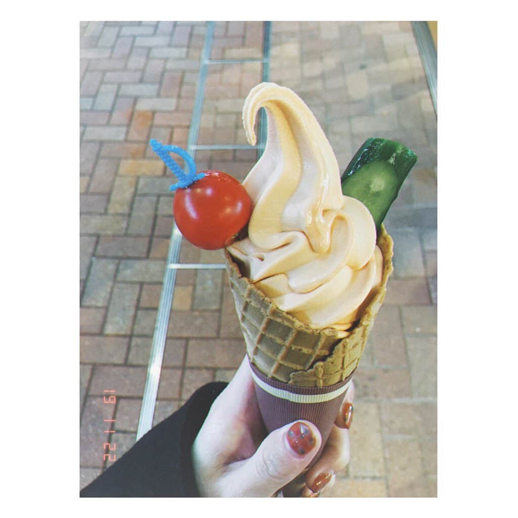 Nao☆ さんのインスタグラム写真 - (Nao☆ Instagram)「美味しかった😋🍅🍦 トマQソフト!!! #赤城高原SA #トマQソフト」11月22日 19時15分 - nao_ngc