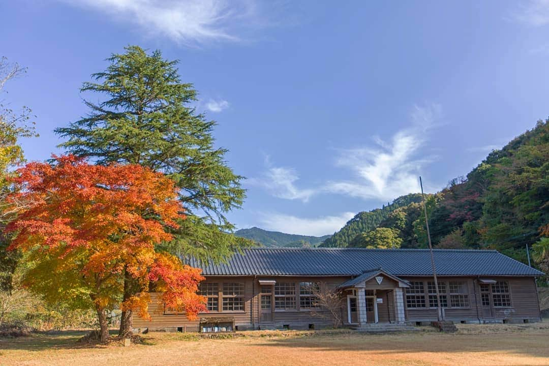 鹿児島よかもん再発見さんのインスタグラム写真 - (鹿児島よかもん再発見Instagram)「伊佐市大口 布計小学校跡の紅葉(^-^)/R1.11.17撮影  1ヶ月前に訪ねた時、青々としたもみじの葉を見て、ここは綺麗な色づきになるだろうな。。と、思ったら案の定(^-^) 木造校舎の存在感も良いですね。  #鹿児島 #鹿児島観光 #伊佐市 #伊佐市観光 #布計 #布計小学校  #どんどん鹿児島 #紅葉 #木造校舎 #kagoshima #kagoshimaphotograph」11月22日 20時24分 - kagoshimayokamon