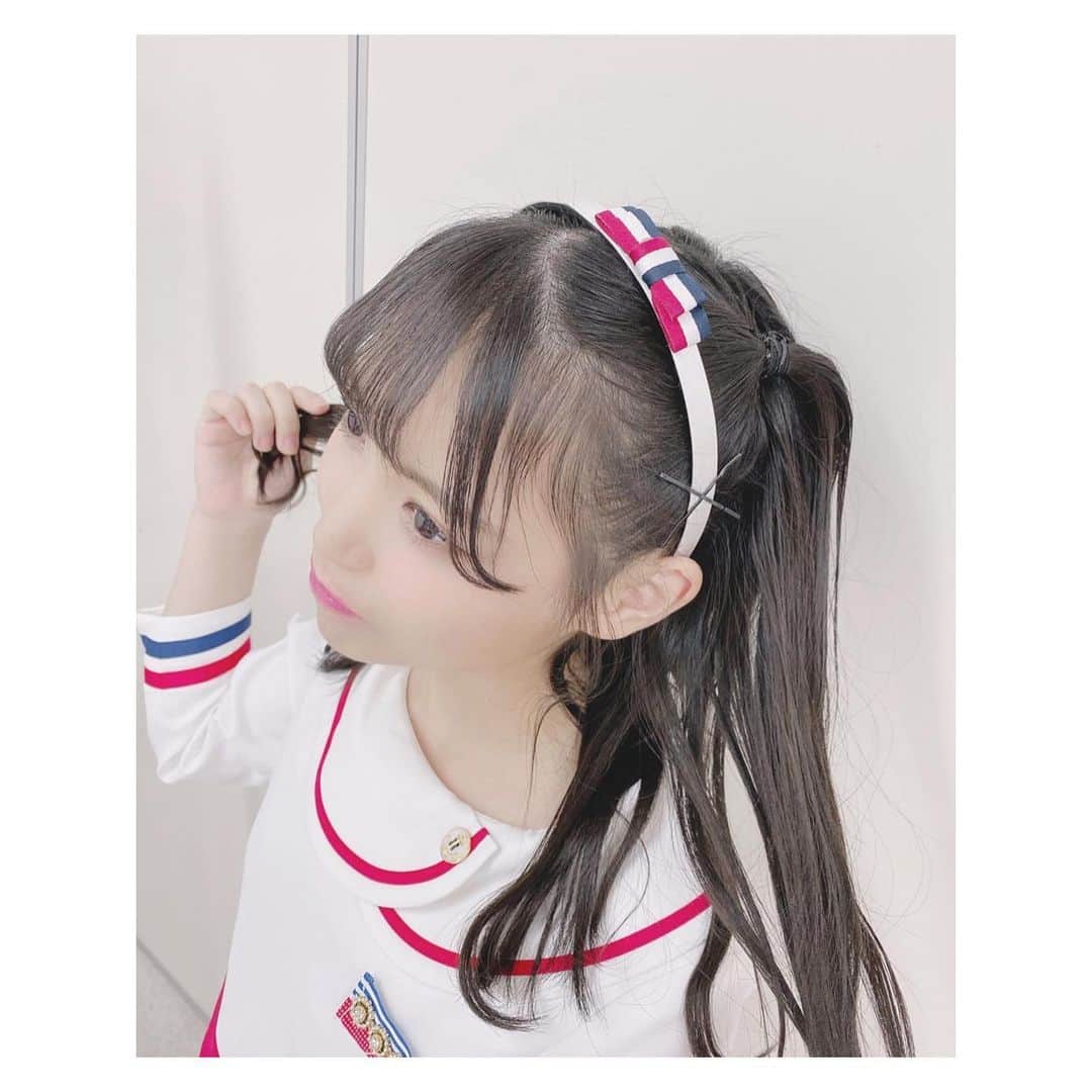のインスタグラム：「#いいツインテールの日　👧💞💞﻿ ﻿ これは#ハーフツインテール です☺️💖﻿ ﻿ 僕の好きな〜最強ツインテール！！ですか！？🥺﻿ ﻿ ﻿ #ツインテール#stu48#アイドル#衣装#トリコロール#カチューシャ#ヘアアレンジ」
