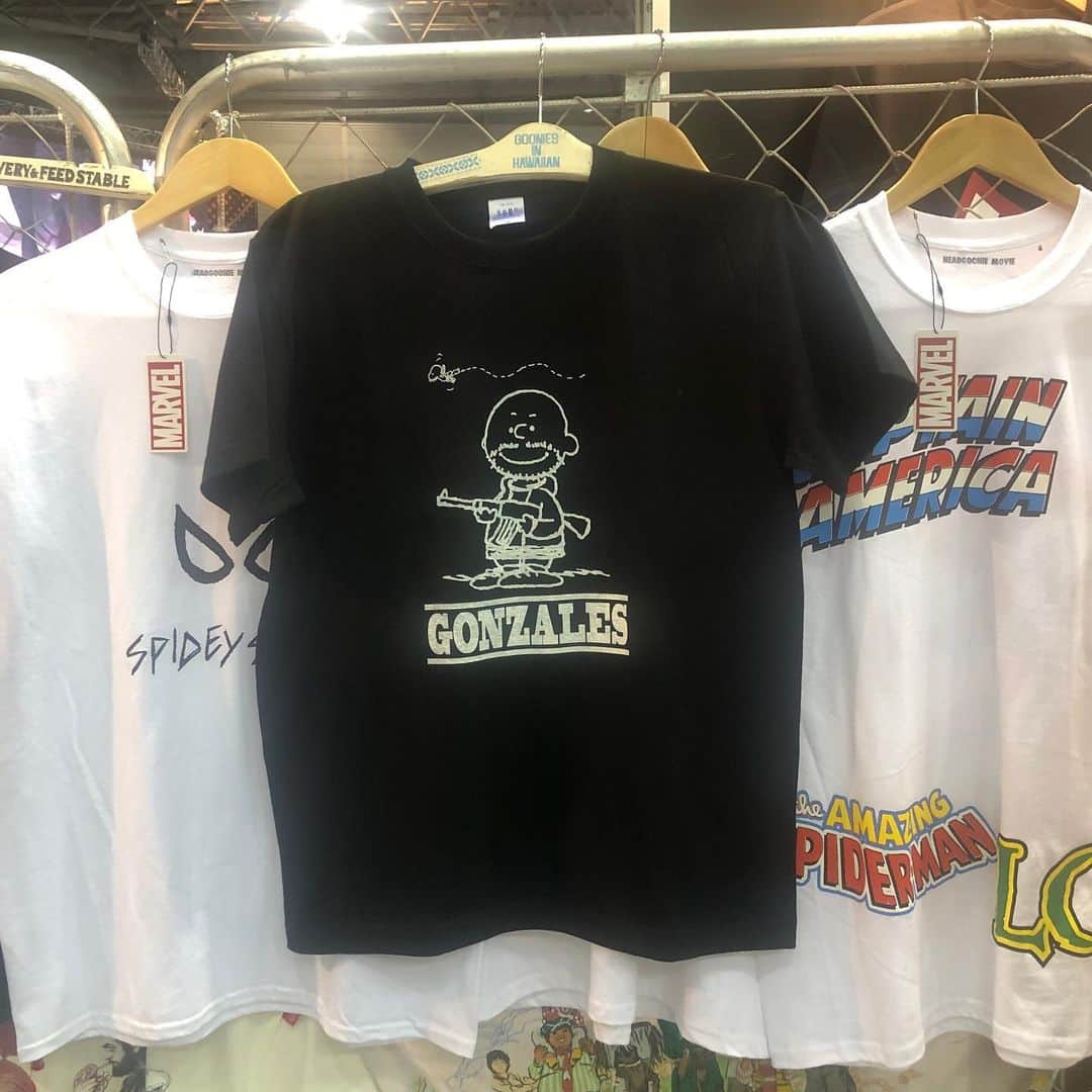 丸山ゴンザレスのインスタグラム：「‪東京コミコンのHEADGOONIEブース（F-040）でゴンザレスTシャツ販売してます。お買い上げの方は、サイン入りブロマイドをプレゼントです。‬ ‪#headgoonie #tokyocomiccon #marvel #マーベル #コミコン‬」