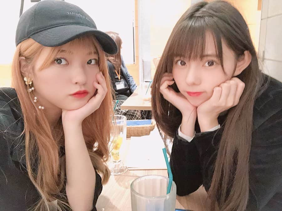 のインスタグラム：「おりお🥰 久しぶりに会っても やっぱり好きでした🥰 色々話したけど話し足りない👅 #e_yes  #大森莉緒  #鈴木千夏」