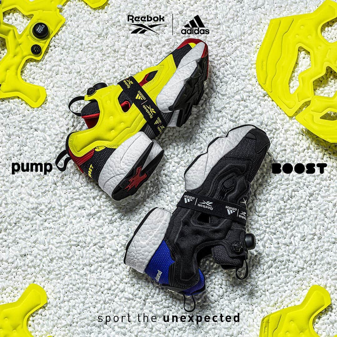 Reebok classicさんのインスタグラム写真 - (Reebok classicInstagram)「Celebrating the heritage of both brands, the 'OG Meets OG' pack reproduces the original colorways of the legendary Instapump Fury and UltraBOOST to create a landmark innovation collaboration.  Available now on Reebok.com​. #InstapumpFuryBOOST @adidasoriginals」11月23日 0時05分 - reebokclassics