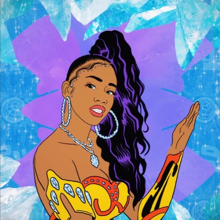 メジャー・レーザーのインスタグラム：「QUE CALOR @SAWEETIE REMIX OUT NOW 🔥❄️」