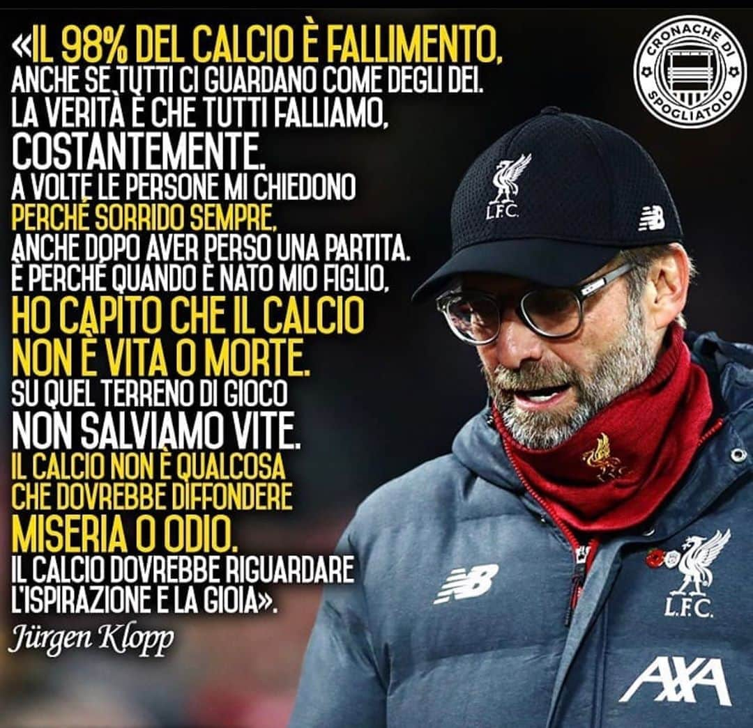 アレッシオ・チェルチのインスタグラム：「Jürgen Klopp maestro di Vita. ☑️💯🏆」