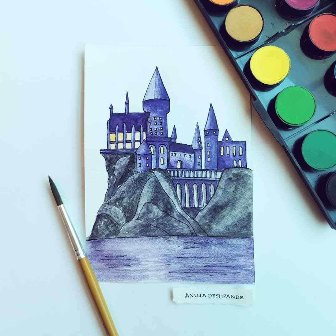 ハリー・ポッターさんのインスタグラム写真 - (ハリー・ポッターInstagram)「"I have grown up loving the incredible world of Harry Potter...the sight of Hogwarts makes me feel incredibly nostalgic and I wanted to capture its essence through my watercolours." [🖌️ : @anugovideshpande]」11月23日 2時34分 - harrypotter