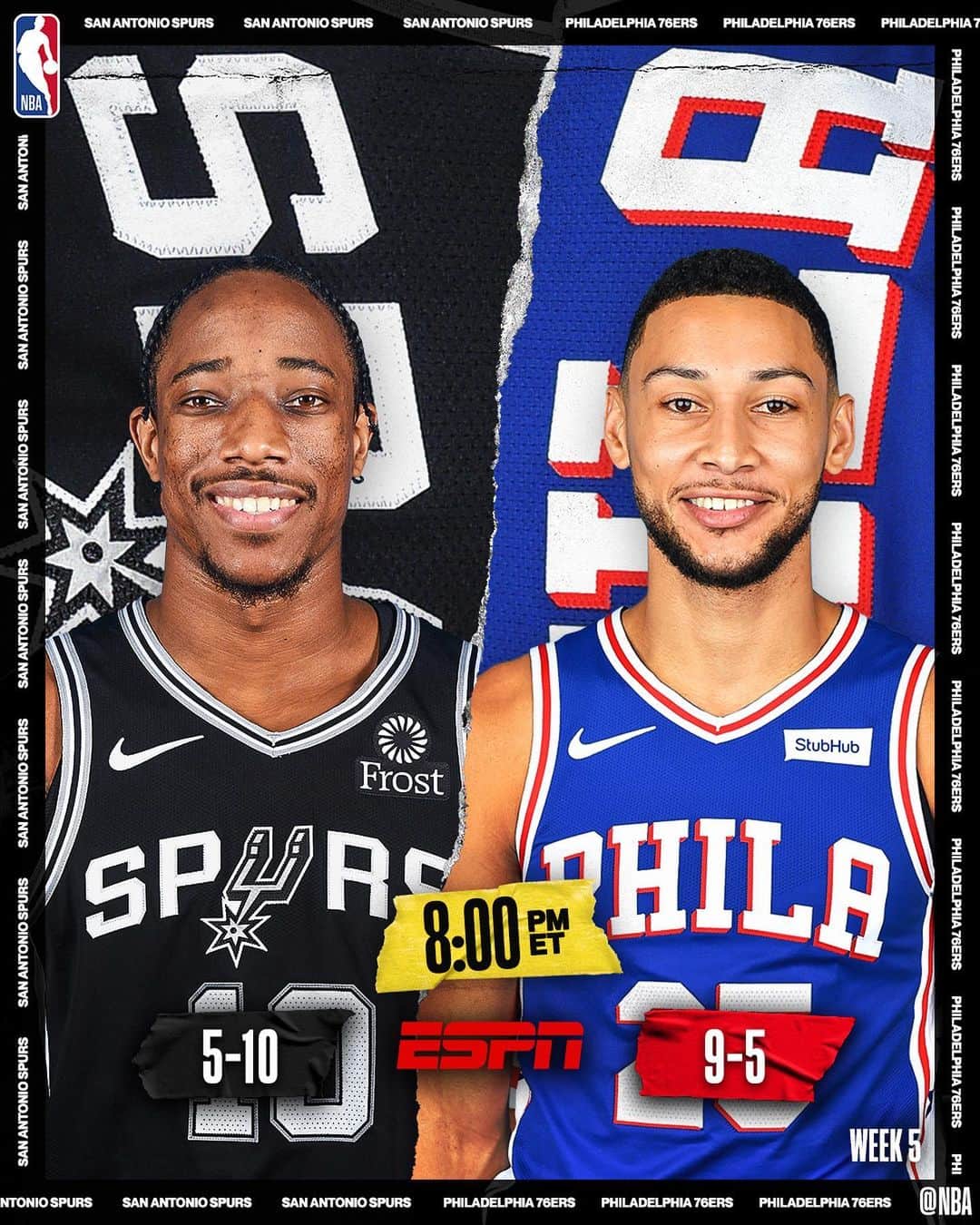 NBAさんのインスタグラム写真 - (NBAInstagram)「Philadelphia looks to remain undefeated at home & West superstar duos face off in tonight’s ESPN action.  8:00pm/et: @spurs/@sixers 10:30pm/et: @houstonrockets/@laclippers」11月23日 4時34分 - nba