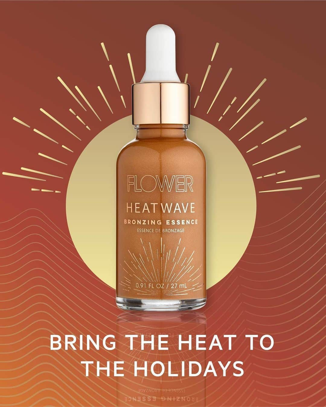 ドリュー・バリモアさんのインスタグラム写真 - (ドリュー・バリモアInstagram)「BRING HEAT TO THE HOLIDAYS 🔥 Today, we are launching our newest @flowerbeauty innovation, HEATWAVE BRONZING ESSENCE  If you love our Supernova Skin Elixir, just wait... you must try this!!! This formula is something I’ve worked to perfect over the past 2 years... Just mix a drop with your makeup for a buildable, natural glow. This bronzing essence is infused with golden pigments for sun kissed skin, all year round!! I’ll post a video tomorrow so you all can see a before and after on my skin... I can’t wait for you to try it!! AVAILABLE ONLY AT FLOWERBEAUTY.COM #whilesupplieslast #linkinbio #FLOWERBeauty #LetsPlay」11月23日 6時56分 - drewbarrymore