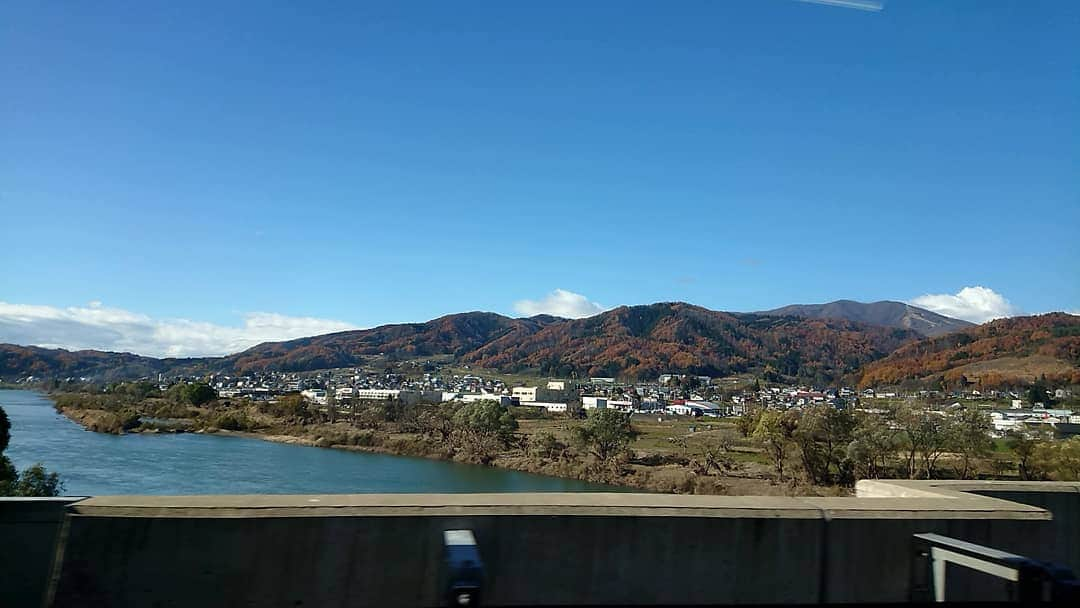 桜花さんのインスタグラム写真 - (桜花Instagram)「途中の飯山駅🗻🍀 晴れておりマウンテン🐱  #飯山  #いいやま #いい山 #いってきマウンテン」11月23日 10時15分 - mountainohka