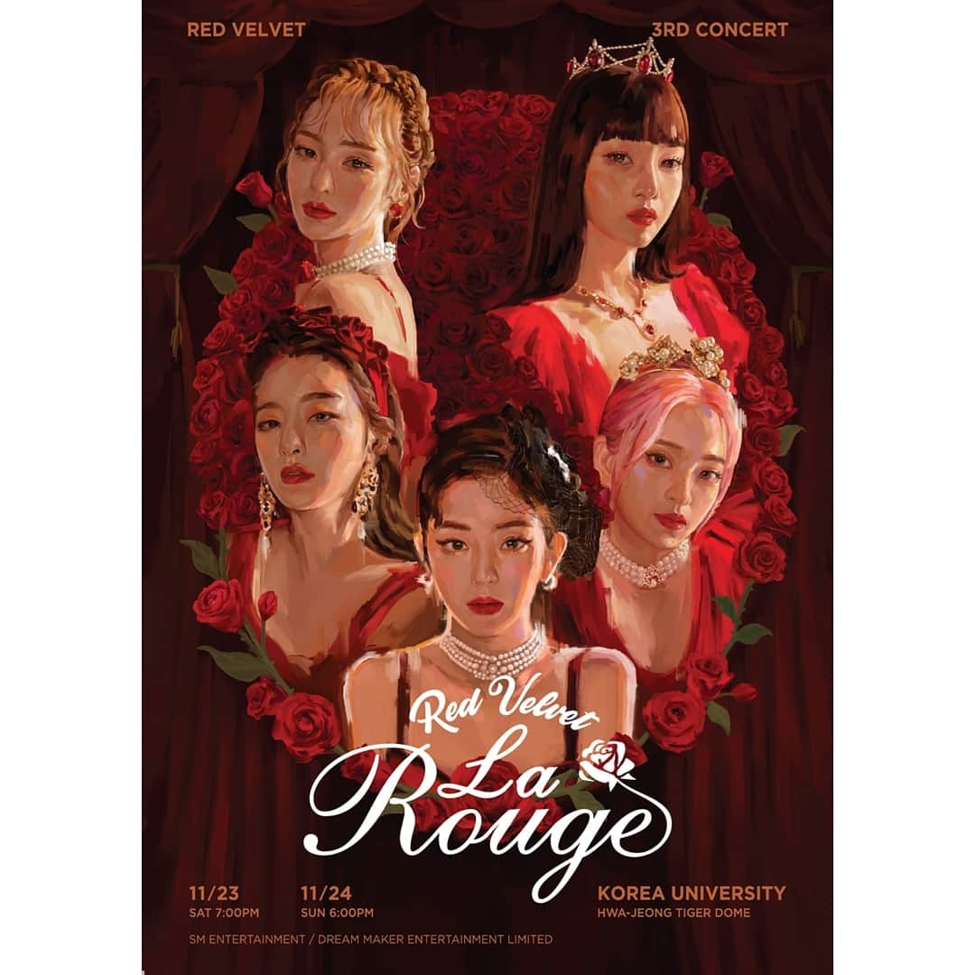 Red Velvetさんのインスタグラム写真 - (Red VelvetInstagram)「레드벨벳 세 번째 단독 콘서트 ‘La Rouge’가 오늘부터 이틀간 개최됩니다! 11월 23~24일 양일간 서울 고려대학교 화정체육관에서 열리는 'La Rouge'에서 레드벨벳의 독보적인 음악색깔과 환상적인 스테이지를 만나보세요! 🌹 _ Red Velvet's 3rd concert 'La Rouge' is raising the curtains of its two-day concert today! Check out Red Velvet's unique music and fantastic stages at 'La Rouge' taking place on November 23rd~24th at Korea University's Hwa-jeong tiger dome! 🌹 _ #RedVelvet #레드벨벳 #LaRouge」11月23日 10時33分 - redvelvet.smtown