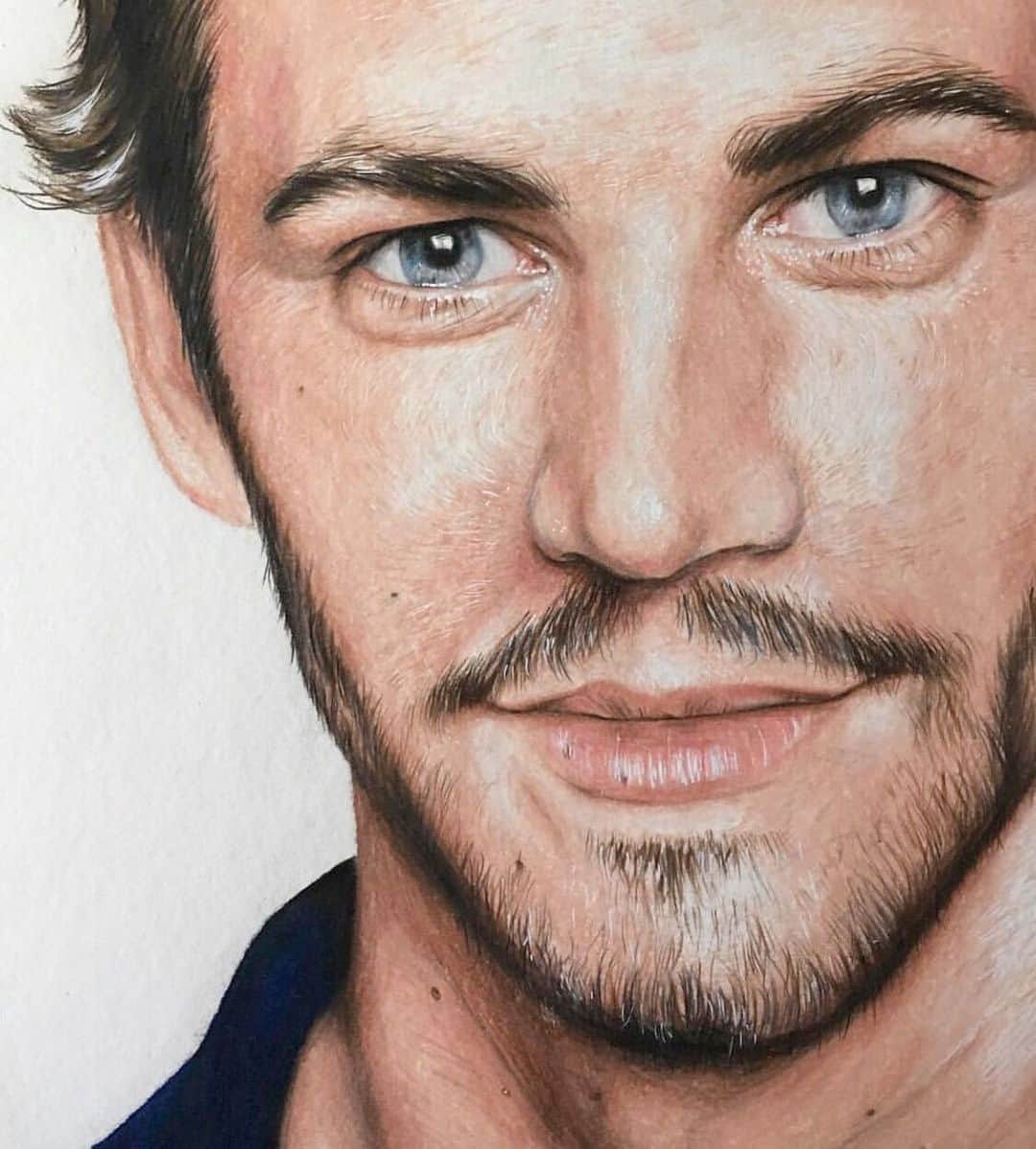ポール・ウォーカーのインスタグラム：「This texture though! #FanArtFriday by @alpayagiz  #TeamPW」