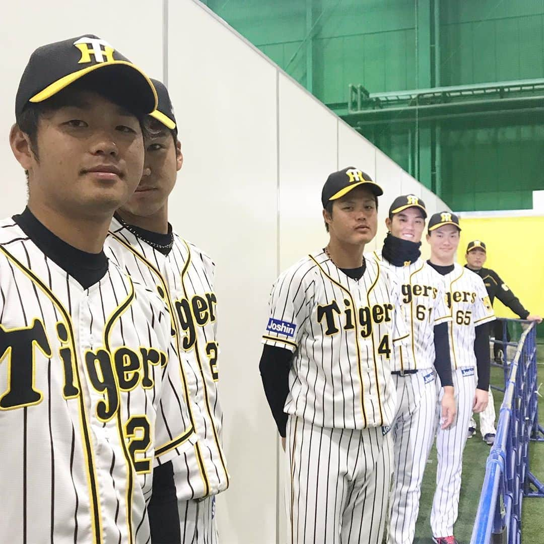 阪神タイガースさんのインスタグラム写真 - (阪神タイガースInstagram)「年間予約席の皆さまとハイタッチ会🤚✨ #梅野隆太郎 選手 #坂本誠志郎 選手 #小幡竜平 選手 #植田海 選手 #陽川尚将 選手 #藤谷洸介 選手 #髙橋遥人 選手 #小野泰己 選手 #守屋功輝 選手 #望月惇志 選手 #湯浅京己 選手 #岩崎優 選手 #ハイタッチ会 #ファン感謝デー2019」11月23日 11時06分 - hanshintigers_official