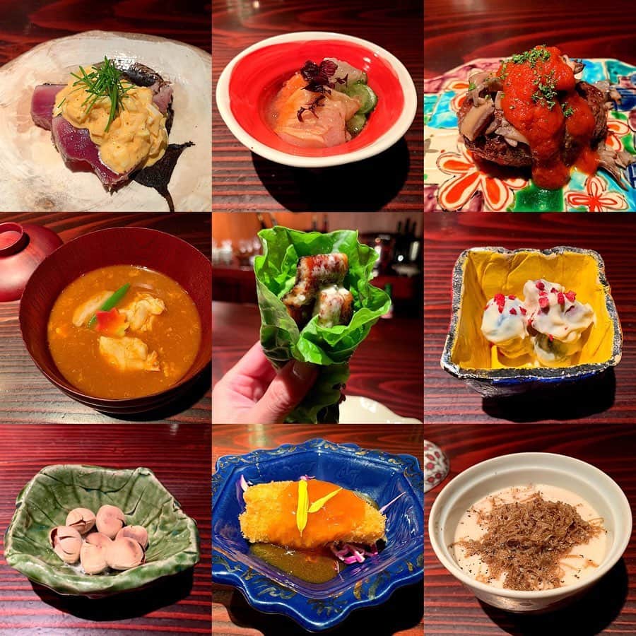 百合華さんのインスタグラム写真 - (百合華Instagram)「大阪の北新地にあるミシュラン一つ星の隠れ家みたいな創作和食割烹料理のお店『野口太郎』にて、店主の拘りが詰まったお店で味わう秋の味覚たっぷりな贅沢ディナータイム🍁🍁🍁﻿ ﻿ すんごくおっきな伊勢海老やＡ５ランクの飛騨牛などの高級食材を使った創作料理がカラフルで個性的な器に盛り付けられていて、陶芸好きの百合譁にとっては見てるだけでも楽しいひとときでした🥰﻿ ﻿ 火入れの技術もとっても素晴らしいので拘りの食材達を１番美味しいタイミングでいただく事が出来る素敵なお店✨﻿ ﻿ 常にお客様満足を追求しながらも独創的で魅力的な店主の感性を感じられ、まさに芸術の秋を五感で堪能出来るディナーコースで御座いました❤️﻿ ﻿ #大阪﻿ #北新地﻿ #創作和食﻿ #創作和食割烹﻿ #創作料理﻿ #和食割烹﻿ #和食﻿ #割烹料理 ﻿ #野口太郎 ﻿ #ディナータイム﻿ #ディナーコース﻿ #秋の旬﻿ #高級食材﻿ #芸術﻿ #芸術の秋﻿ #五感﻿ #美食﻿ #美食家」11月23日 14時26分 - yurika.lovelily