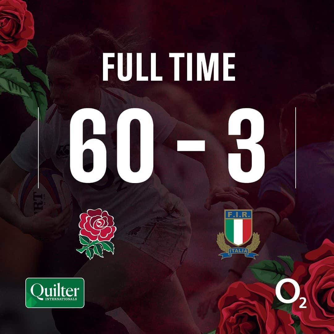 ラグビーイングランド代表さんのインスタグラム写真 - (ラグビーイングランド代表Instagram)「Unbeaten in #QuilterInternationals ✅ ⠀⠀⠀⠀⠀⠀⠀⠀⠀ The #RedRoses scored 10 tries to beat Italy in Bedford 🌹 ⠀⠀⠀⠀⠀⠀⠀⠀⠀ #rugby #rugbygram #sendhervictorious」11月24日 2時31分 - englandrugby