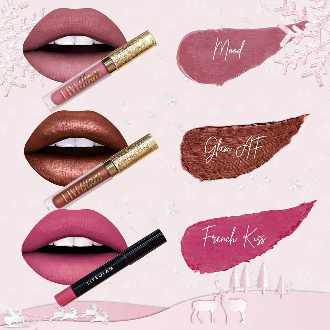 LiveGlamさんのインスタグラム写真 - (LiveGlamInstagram)「AVAILABLE NOW: #LiveGlam December 2019 KissMe and MorpheMe Collections! 😍💋 Get ready to sleigh the season with the glamazing lippies and brushes!⁣ ⁣ 👄Mood: This matte baby pink fits any holiday #mood!⁣ 👄 Glam AF: Step up your holiday lewks with this dazzling satin-metallic copper shade! ⁣ 👄 French Kiss: This warm pink lip crayon is guaranteed to land you some kisses under the mistletoe 😉!⁣ ⁣ ✨M442: great for blending powder or liquid products to your face and body! ⁣ ✨M456: great for detailed blending work!⁣ ✨M514: great for blending out transition colors!⁣ ✨R36: great for giving you that perfect holiday glow! ⁣ ⁣ ⁣ Wanna trade? If you’re a current LiveGlam member & not feeling one or all of these lippies or brushes, no worries! Just log in to your account before your next billing date and you can TRADE for a different product! 💕⁣ ⁣ Comment your favorite lippie or brush for a chance to win the collections! 💄 #LiveGlamFam⁣  Winner: @lizrios_16 🎉 congrats! we will DM you to collect your prize!」11月24日 3時02分 - liveglam