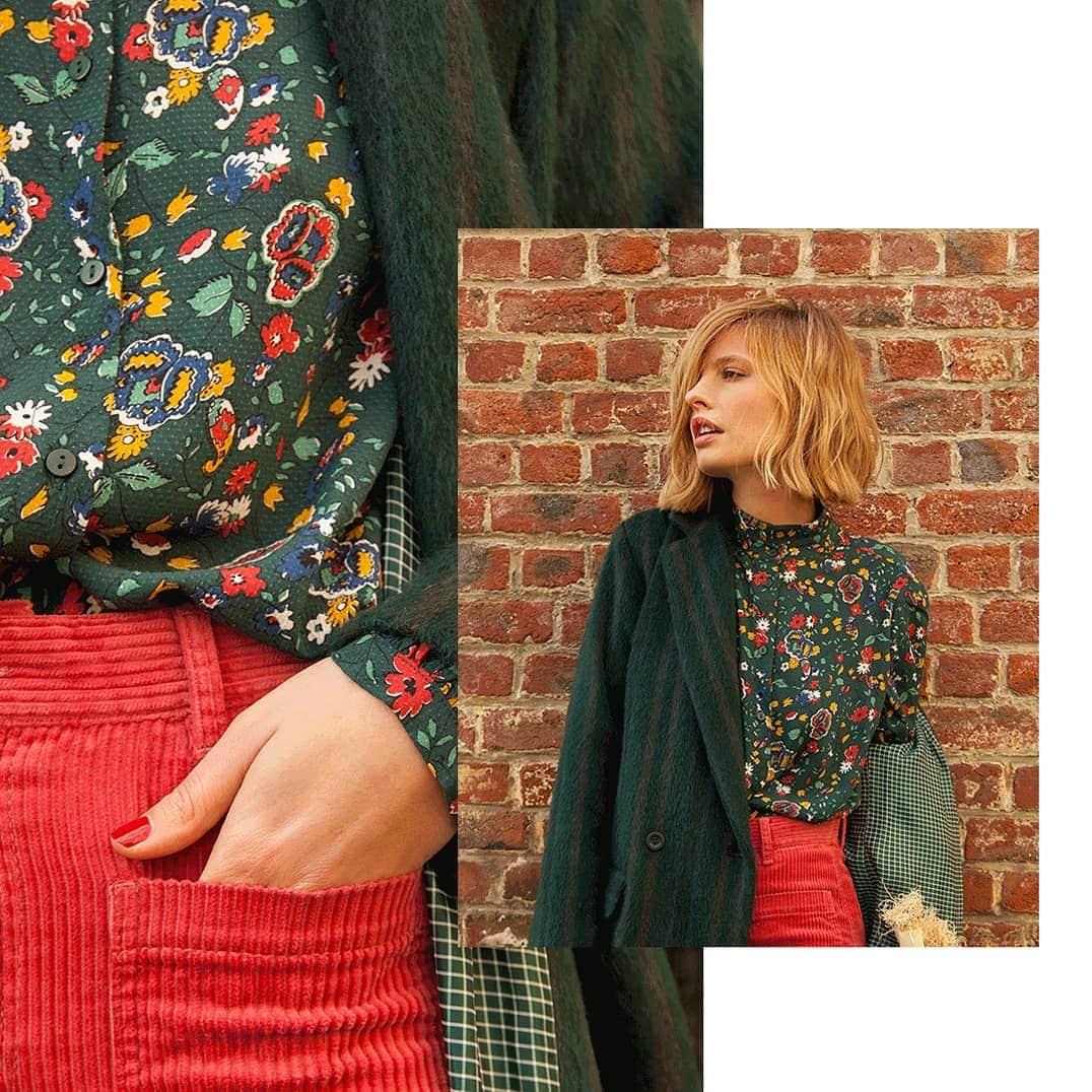 ベンシモンのインスタグラム：「Direction Covent Garden 🌾 avec notre romantique chemise Chelsy et son imprimé floral aux accents folks et bohèmes 👒 Collection London Calling en ligne 💛 🇬🇧 On our way to Covent Garden 🌾 with our romantic Chelsy shirt and its floral print with folks and bohemian accents 👒 London Calling collection online 💛 #Bensimon #Bensimoncollection #Paris #Londres #London #frenchstyle」