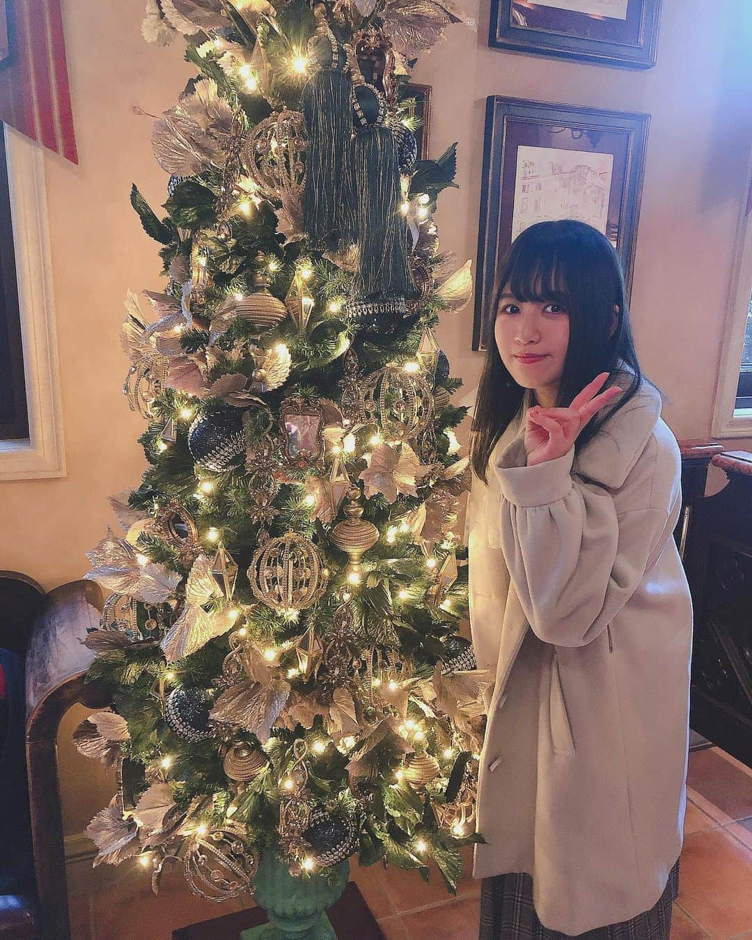 福士奈央さんのインスタグラム写真 - (福士奈央Instagram)「ㅤㅤㅤㅤㅤㅤㅤㅤㅤㅤㅤㅤㅤ カナレットのクリスマスツリー🎄 ディズニー繋がりのお友達が「ほら！なおちゃんインスタ映え！」って写真撮ってくれる😂w ㅤㅤㅤㅤㅤㅤㅤㅤㅤㅤㅤㅤㅤ 髪の毛ばっさり切りたいけど成人式あるから我慢😞髪色暗めハマってます◎ ㅤㅤㅤㅤㅤㅤㅤㅤㅤㅤㅤㅤㅤ #tokyodisneysea #ristorantedicanaletto #canaletto #littlerinne」11月23日 22時08分 - ske48_fukushi