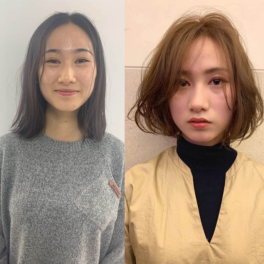 鮫島邦明のインスタグラム：「⭐︎NIAWASEイメージチェンジ⭐︎ ①なりたい女性像、 大人カジュアルに🧑  ②顔学の印象 卵型ちょい縦長で大人クール パーツは女性らしい曲線が多い  ③前髪 目の下で流して大人セクシー  ④フォルム 丸みのあるAラインで落ち着いた印象 束感を細くしてカジュアルに  ⑤カラー ワンブリーチして10レベルベージュ系 でクールじゃない柔らかさを出しました！  avanceでは お客様の顔学を診断しなりたいイメージがあればそれをよりお客様にフィットさせ なりたいイメージが無ければ、ファッションや内面などを読み取り新たなスタイルを提案して新しいをご提案するNIAWASEカットであなただけのスタイルをお作りします^_^  気になる方は是非一度ご来店下さい。プロフィール欄のURLからご予約頂けます  #NIAWASE#美髪#ハイライト #アッシュカラー #梅田美容室 #梅田美容院 #ヘア#梅田ヘアスタイル #髪型 #ヘアセット #ヘアメイク #キラ水 #グラデーション #ホリスティックカラー #ヘアアレンジ #アレンジ #就活 #美容学生 #美容専門学校#gu #snidel #梅田美容師 #モデル #サロンモデル #サロモ #ヘアカタ #ショートヘア --------------------------------------. 梅田と東京出店を計画中 スタッフ募集中メッセージくださいね★ AVANCE.CROSStuin梅田茶屋町 TEL06-6377-7211 AVANCE.CROSSmel c西梅田 TEL06-6348-2050 gif.hair TEL06-6377-7277 AVANCE.京橋 TEL06-6356-1555」