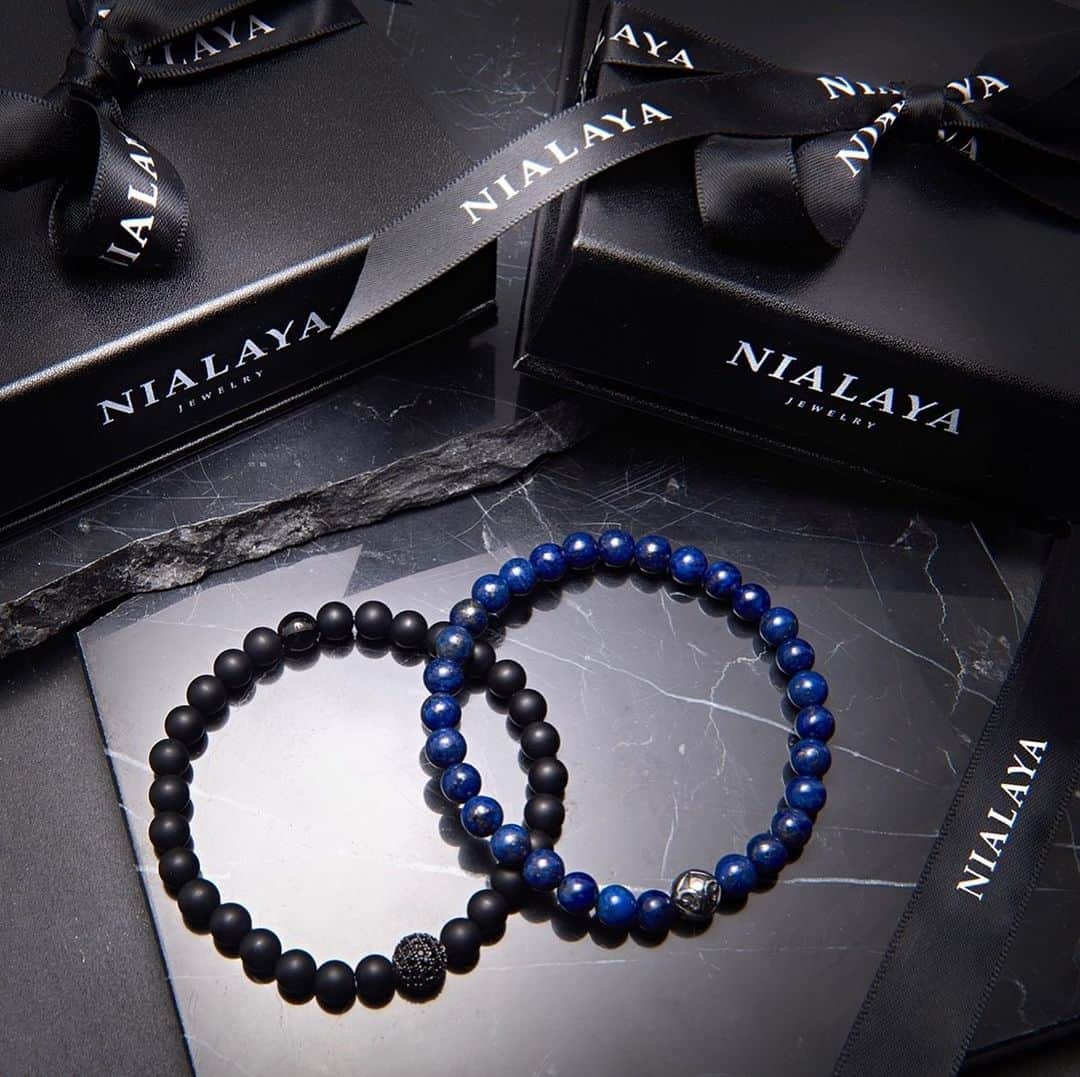 のインスタグラム：「Each of our beads carry special healing powers, making our beaded bracelets fun and meaningful gifts 🎁 Find your favorite on NIALAYA.COM #Nialaya #NialayaMen」