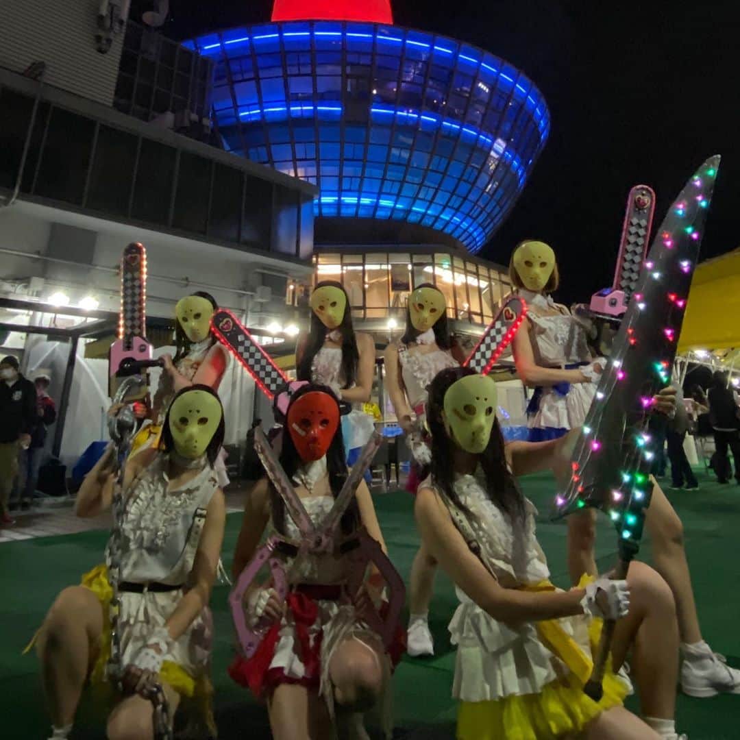 海月咲希のインスタグラム：「京都遠征の思い出。其ノ肆。 #2回目のライブ後 #夜はライトアップされます #キノコ衣装初めてでした #ニコニコキノコフレンズも解禁 #これで十番全曲制覇 #えのきだいすき」