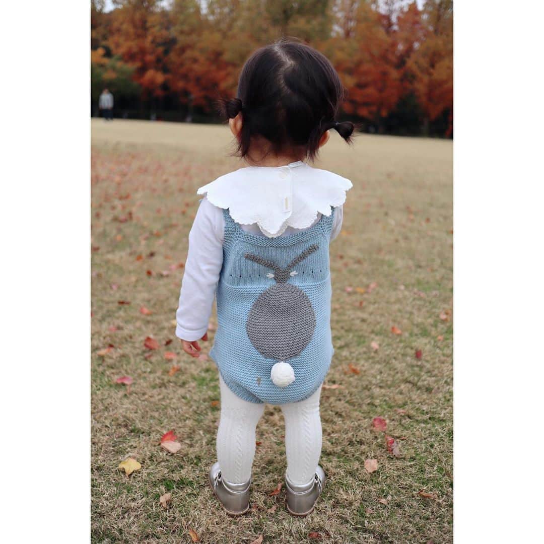 倉窪莉沙のインスタグラム：「* おしりがたまらなく可愛いなぁ〜🐰💓💓 . #子育てグラム #スマイル育児 #ママライフ #ママ時々アナウンサー #アナウンサー #1歳 #1歳6ヶ月 #女の子 #girl #女の子ママ #ママカメラ #ベビフル #ママリ #ママライフカメラ #mamanokoカメラ部 #ママノワ #ベビリトル #ひよこクラブ #コドモノ #コドモダカラ #ikumama #イクママ #紅葉 #万博記念公園」