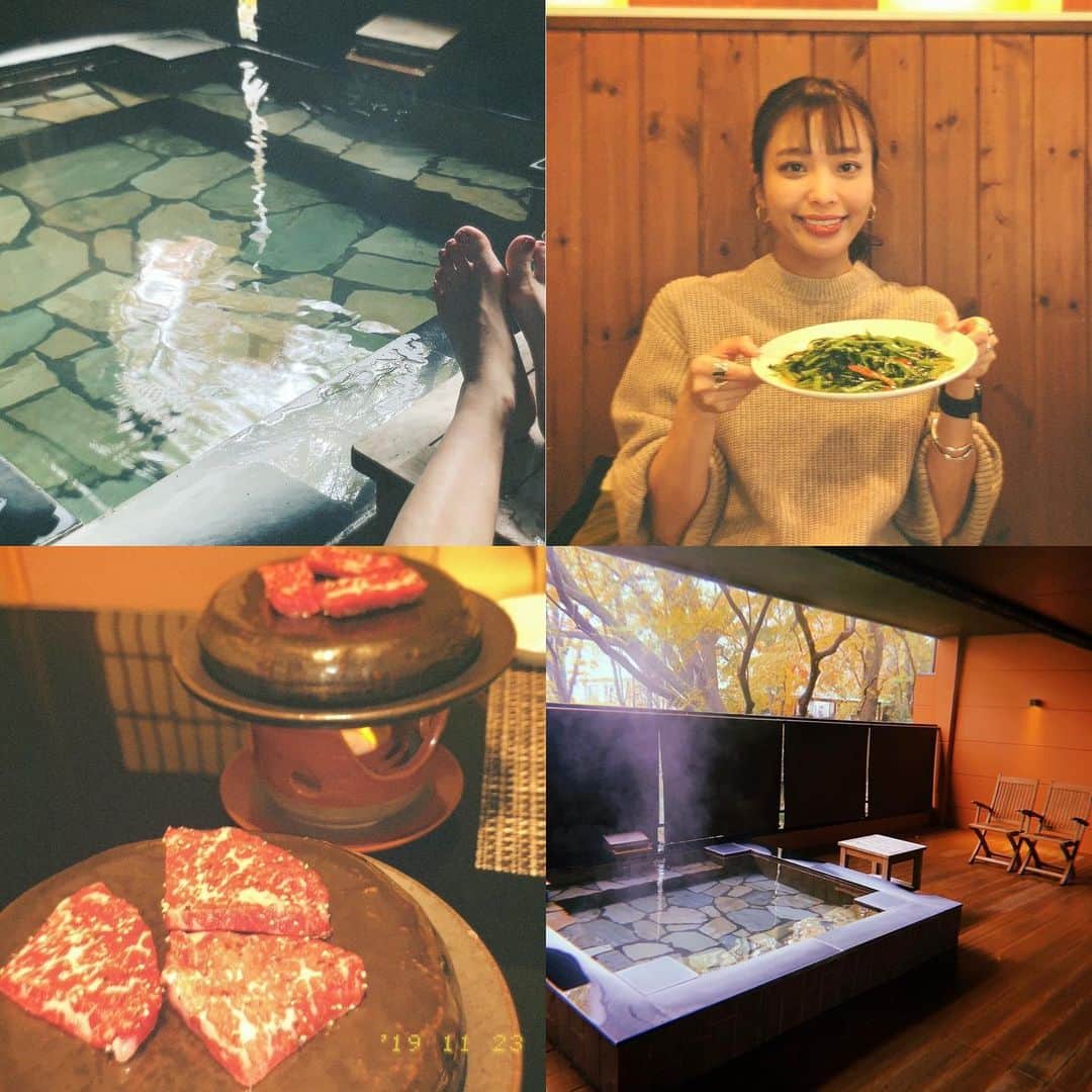 のインスタグラム：「温泉旅 #強羅月の泉 に行ってきました 夜ご飯も朝ご飯もとっても美味しかったです☺︎ 帰りは中華街のお気に入りのお店〜 #おさかなゆきの旅」