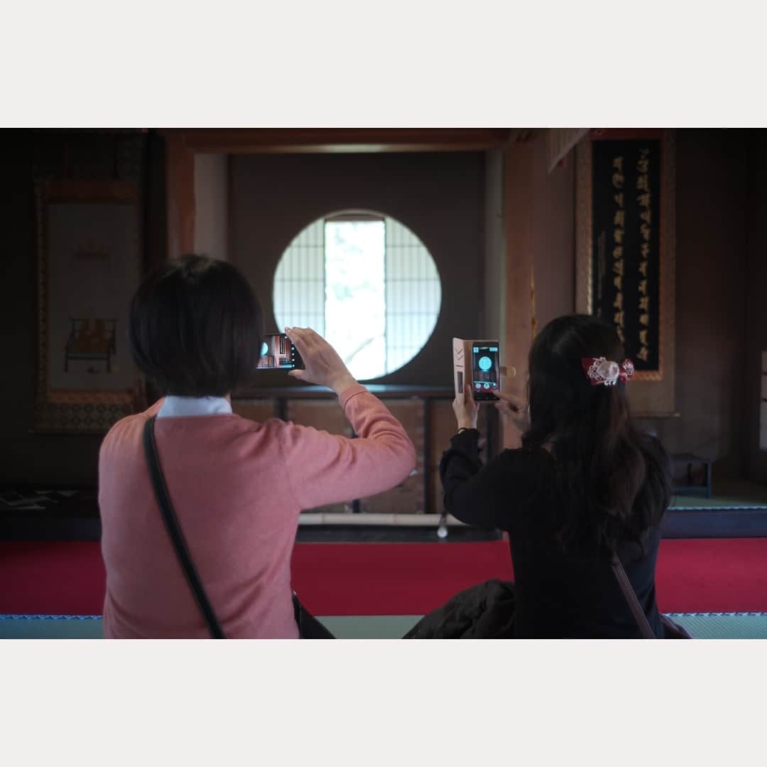 のインスタグラム：「悟りの窓は大人気。  #leica#leicam10p#summicron#summicron35#summicron35mmf2#summicron35mm1st#summicron35mm8elements#oldlens#ライカ#ライカm10p#ズミクロン#ズミクロン35mm#ズミクロン35mm8枚玉#オールドレンズ#kyoto#japan#oldlens_tokyo#花澄#京都#雲龍院」