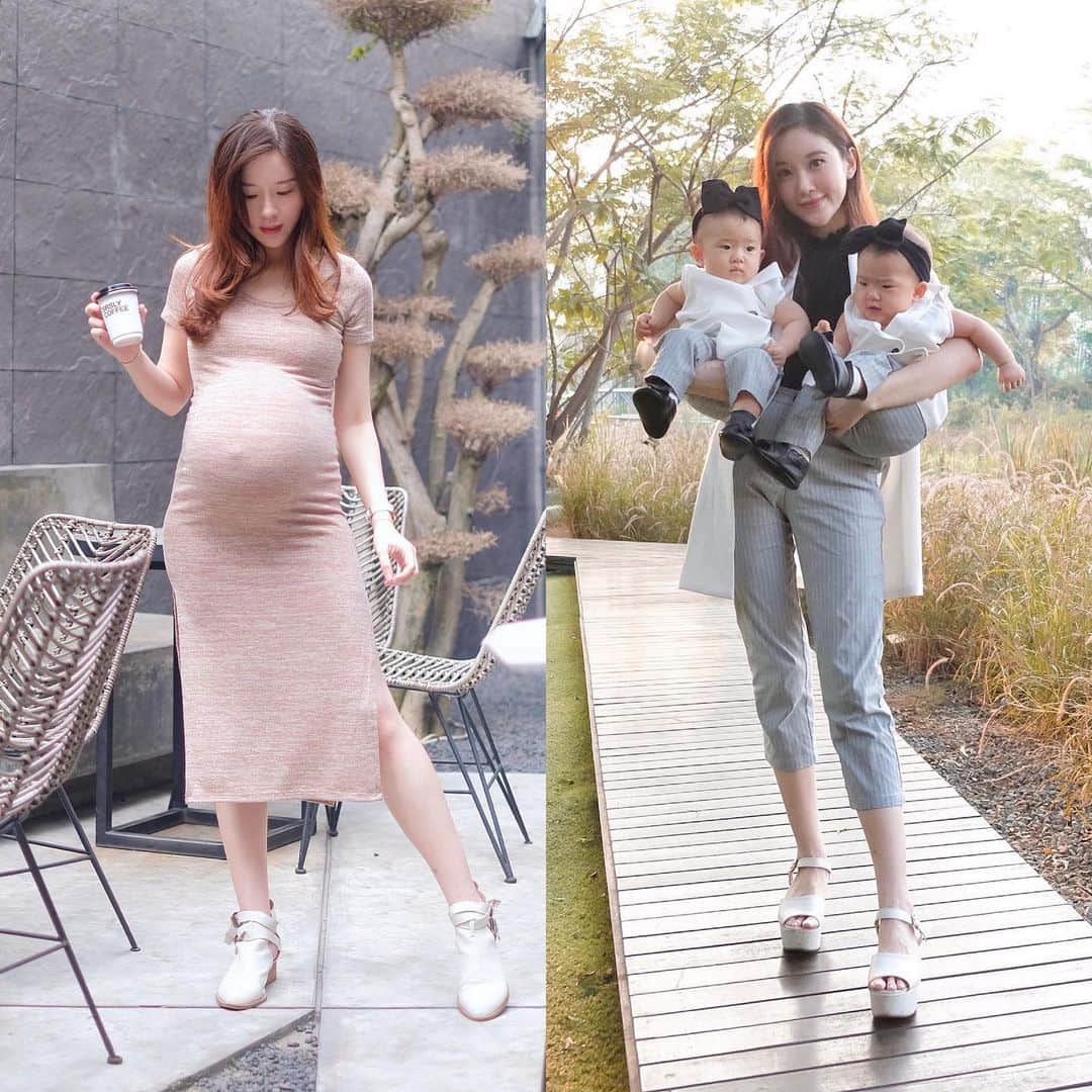 ジェシカ・ヤマダのインスタグラム：「15 kgs in, 15 kgs out 💪 Back then, whenever someone (mainly my mom) said that having a kid is pure happiness, the greatest joy in life, or whatever term of happiness you can come up with, I would always sneered and countered them with arguments such as... You can get happiness by traveling around the world, having a pet, giving back to society, getting achievements or being successful in whatever you do, and so on.  BUT.  Now that I have @jessbebes, however tough it is, I can give you 100% honest unbiased #reviewjujur testimonial that YESYES having a kid is the greatest purest joy in life, at least in mine. 😂😭💖💞💕 Mom @fifiutama, feel free to indulge in “I told you sooooo”. 🤣  Do you have your own terms of happiness? 🤗💖 . . . #jess🥚 #jessbebes #jesswears #twinmom #jessshares」