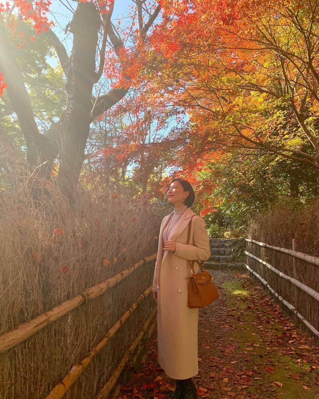 戸田さと美さんのインスタグラム写真 - (戸田さと美Instagram)「秋の京都にひとり旅。 とは言っても、現地集合で仲良しのご夫婦といっしょに様々な名所を巡ってきました。 今年は色づきが少し遅かったけれど、高尾まで足を延ばしたらここ数年で観ることのなかった絶景に出会えました✨  今回お世話になったすべての友人に感謝。 暖かかった今週末 ダブルフェイスの#madisonblue のロングコートで十分でした。 最高の紅葉日和🍁 . . . #京都#一人旅#一人旅女子 #kyoto#紅葉#紅葉巡り#旅#travel #travelphotography #trip #そうだ京都行こう#そうだ京都行こう2019 #出逢いに感謝」11月24日 17時33分 - satomitoda