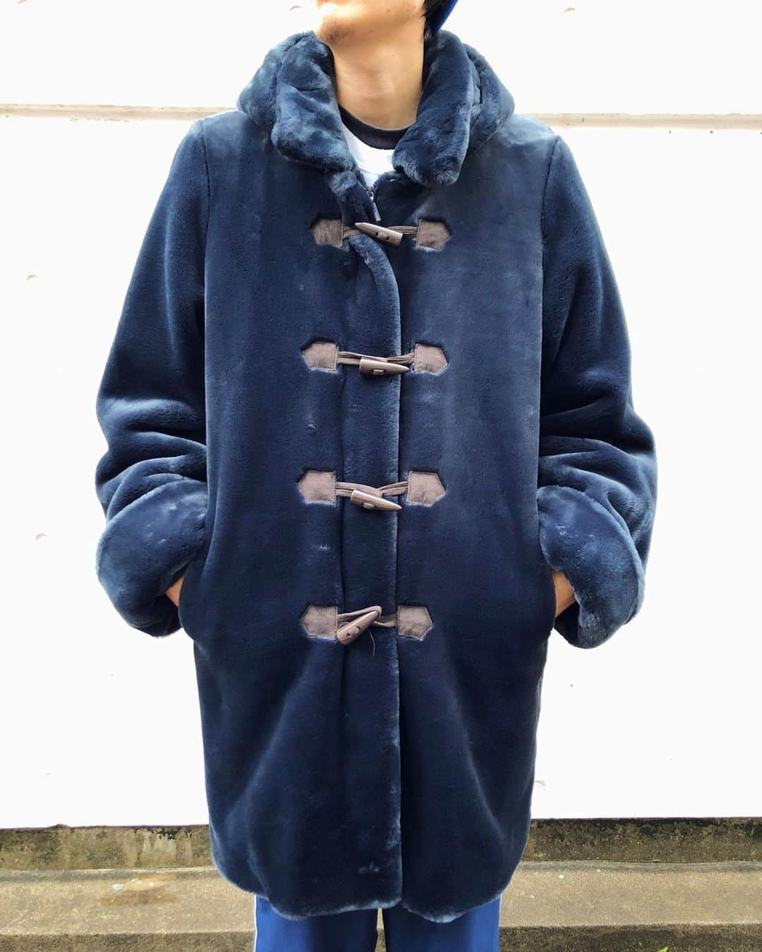 birthdeathさんのインスタグラム写真 - (birthdeathInstagram)「★Men'New Arrival★  80's Navy faux fur duffle coat size L ・ ・ Vtg 1989 Spike Lee "Do The Right Thing" 40 Acres And A Mule Filmworks sweatshirt  size L ・ ・ Vtg NIKE Navy track pants size M ・ ・ 80's Dark Navy patent leather and nubuck square toe shoes  size US9 ・ ・ New York Mets Pom pom beanie ・ ・ #birthdeath  #vintage #dotherightthing  #tokyo #fashion #shibuya」11月24日 17時39分 - birthdeath_tokyo
