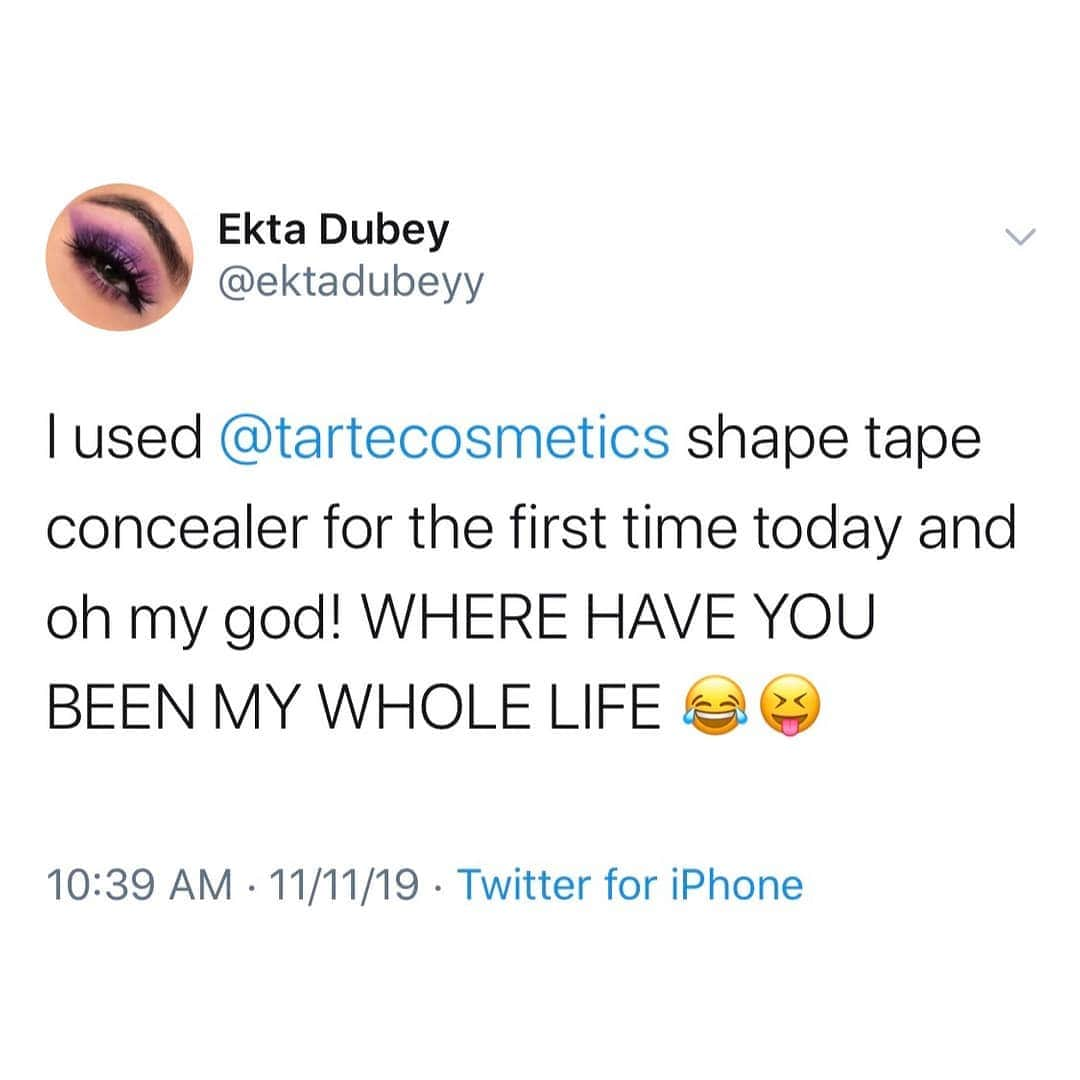 Tarte Cosmeticsさんのインスタグラム写真 - (Tarte CosmeticsInstagram)「Our shape tape concealer is where it's at! 🙌👏 TWEET US @tartecosmetics, we 💜 reading your tweets! @ultabeauty #crueltyfree #doubledutybeauty #veganbeauty #shapetapenation」11月25日 0時08分 - tartecosmetics