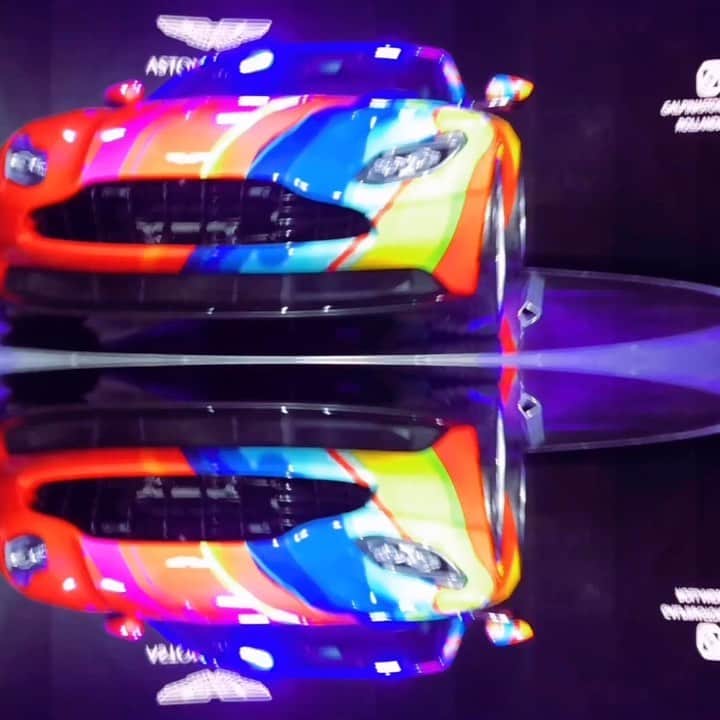 のインスタグラム：「SOUND ON! : I AM SO BLESSED AND HUMBLED BY THIS AMAZING EXPERIENCE YOU CANT IMAGINE HOW IT FEELS.. I AM JUST KID PLAYING WITH ART AND GAINT TOY CARS IM FOREVER THANKFUL  MY ART CAR WILL BE ON VIEW UNTIL DEC 2  at the @laautoshow 🧡💚💛❤️💜💙🧡💚💜💛❤️🧡💙@astonmartinamericas @astonmartinlagonda @galpinautosports @beauboeckmann  #rollandberry #laautoshow #astonmartin #galpinautosports #galpin #exoticcars #artcar #believeinyourself #billionaire #buyart #blessed #autoart #energy #frequency #vibration #unstoppable #universe」