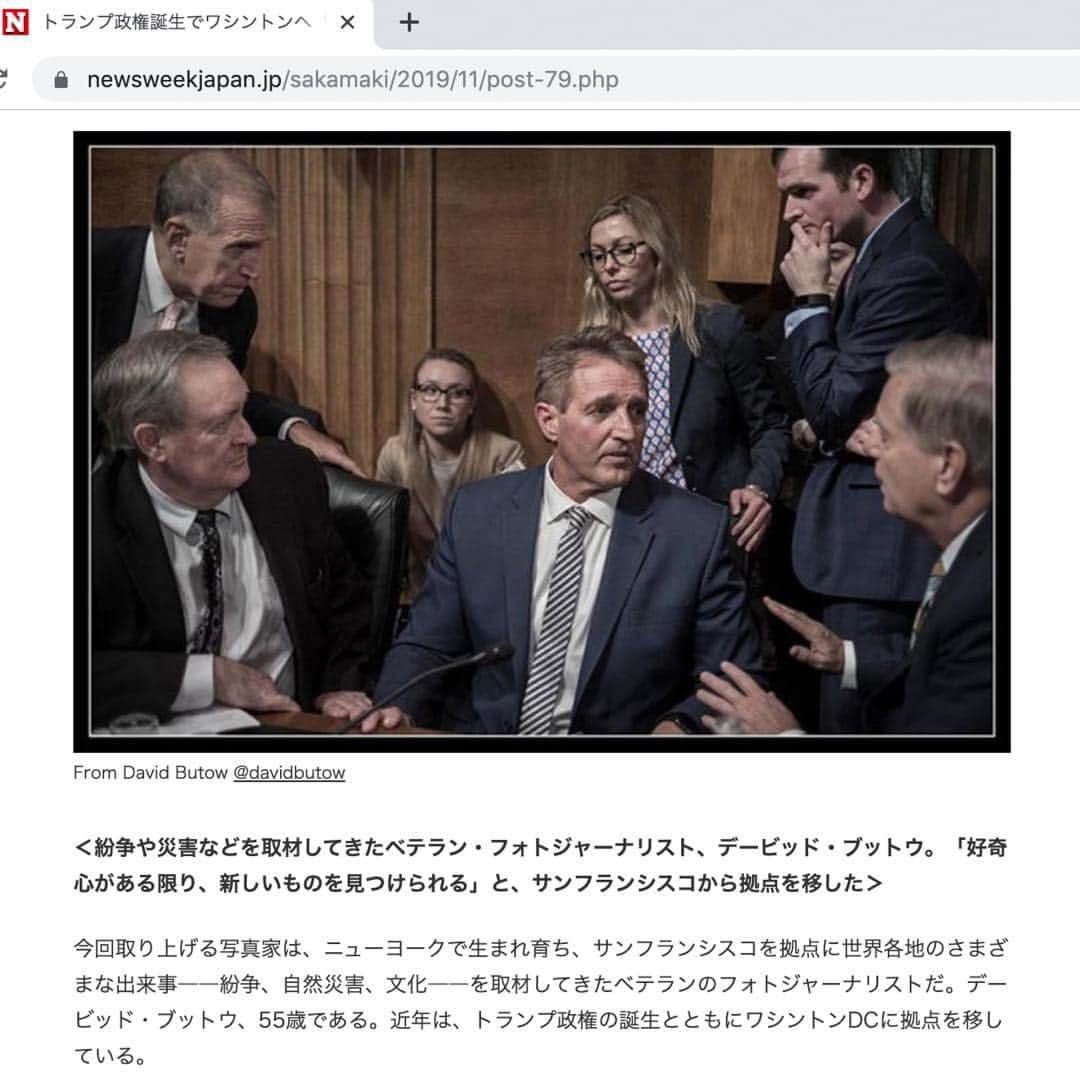 Q. Sakamakiのインスタグラム：「お知らせです。ニューズウィーク 日本版サイト での連載「Instagramフォトグラファーズ」 https://www.newsweekjapan.jp/sakamaki/2019/11/post-79.phpです。インスタグラムを通して世界中を感銘させ、楽しませているフォトグラファーやアーティストを紹介していきます。第96回は、”トランプ政権誕生でワシントンへ「全てはこのための準備に過ぎなかったとさえ思う」” で、デービッド・ブットウ @davidbutowです。 I would like to announce the 96th article of my "Instagram Photographers" blog on the Newsweek Japan. The blog introduces a photographer or artist around the world who, through Instagram, shares his/her great work, every two weeks or so. This time it features David Butow @davidbutow. https://www.newsweekjapan.jp/sakamaki/2019/11/post-79.php. Text in Japanese. @qsakamaki @newsweek_japan Thanks again, David, great editor Morita-san @osakasoul and Newsweek Japan.」